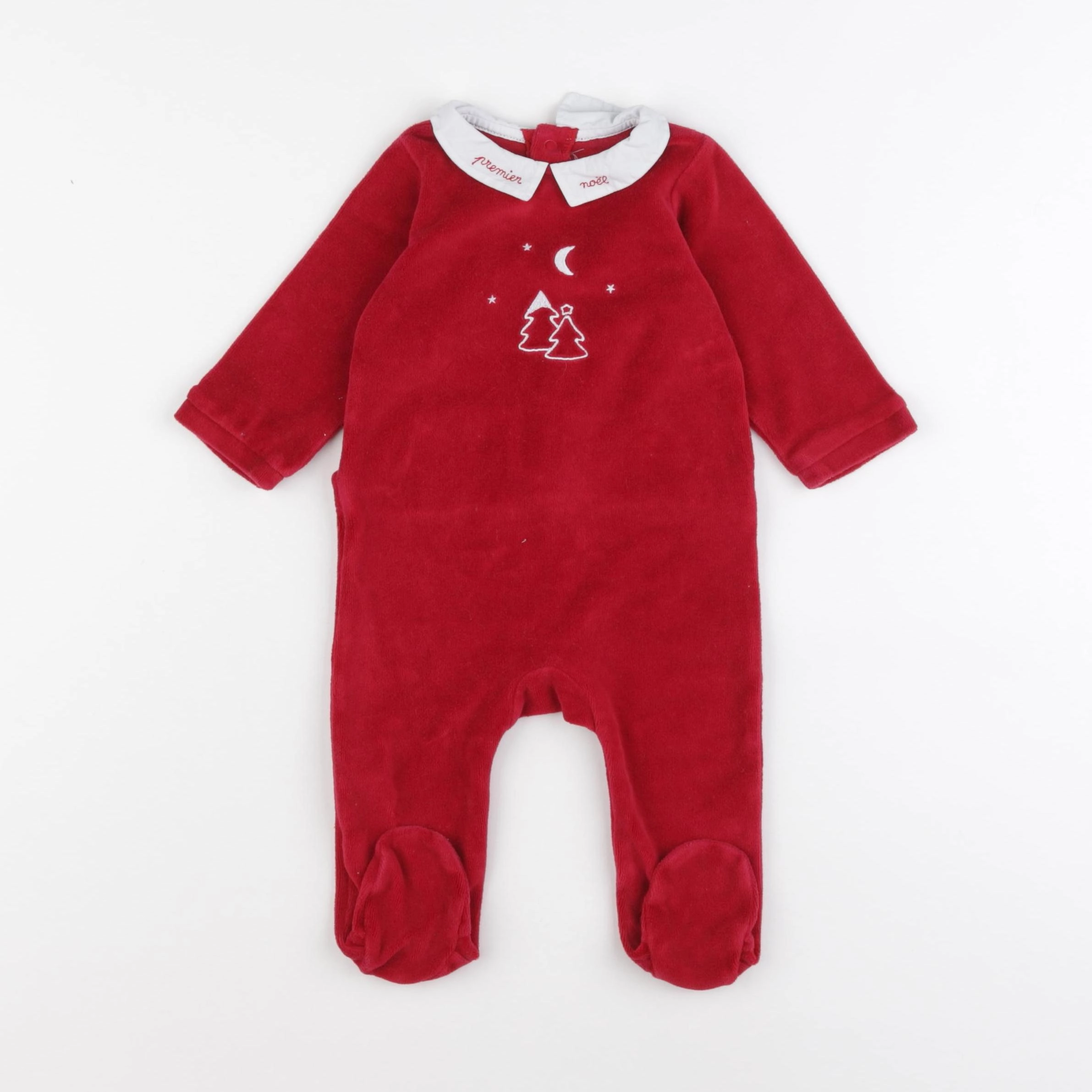 Jacadi - pyjama velours rouge - 6 mois