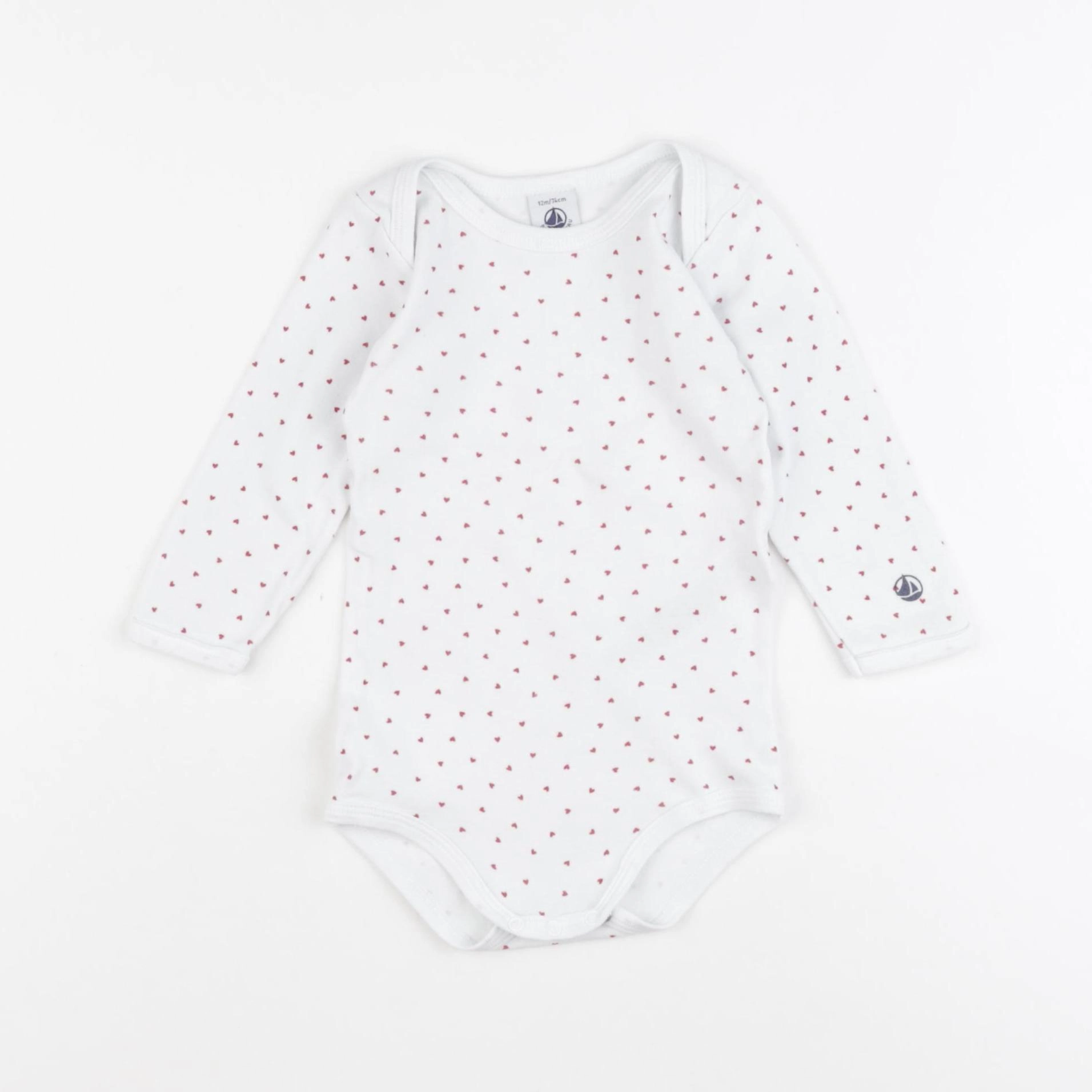 Petit Bateau - body blanc - 12 mois