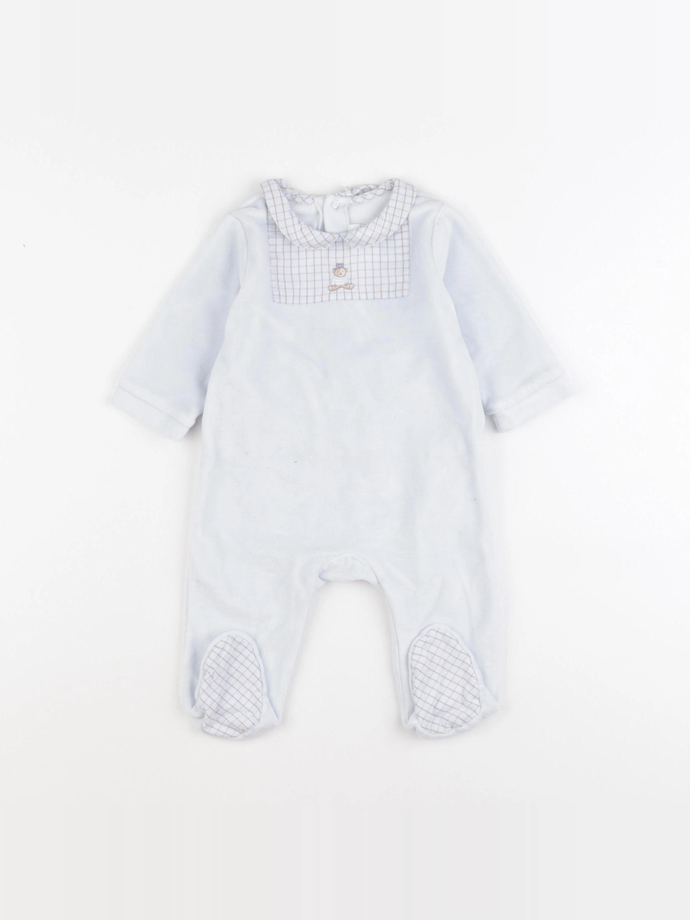 Jacadi - pyjama velours bleu - 6 mois