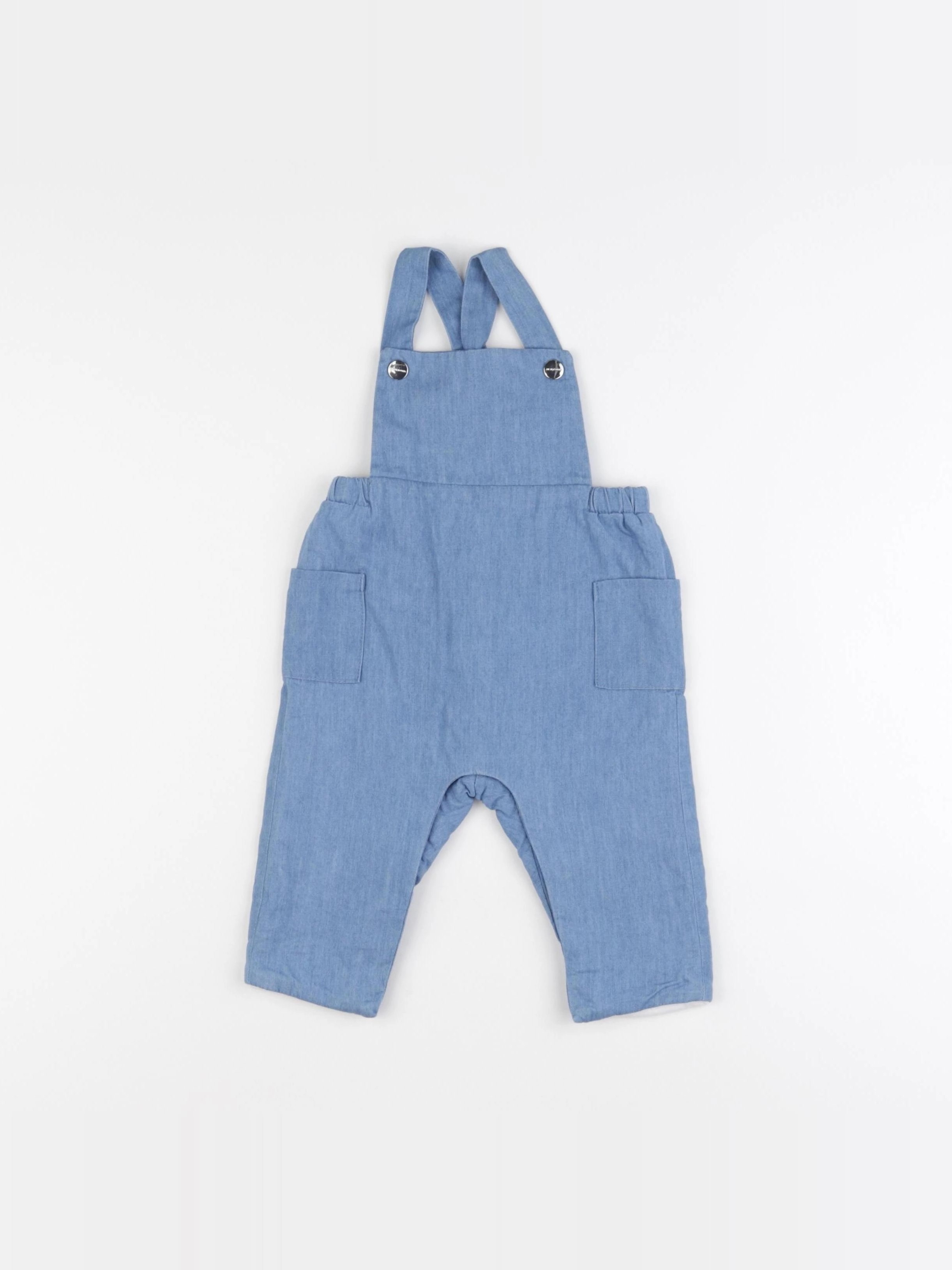 Jacadi - salopette doublé bleu - 6 mois