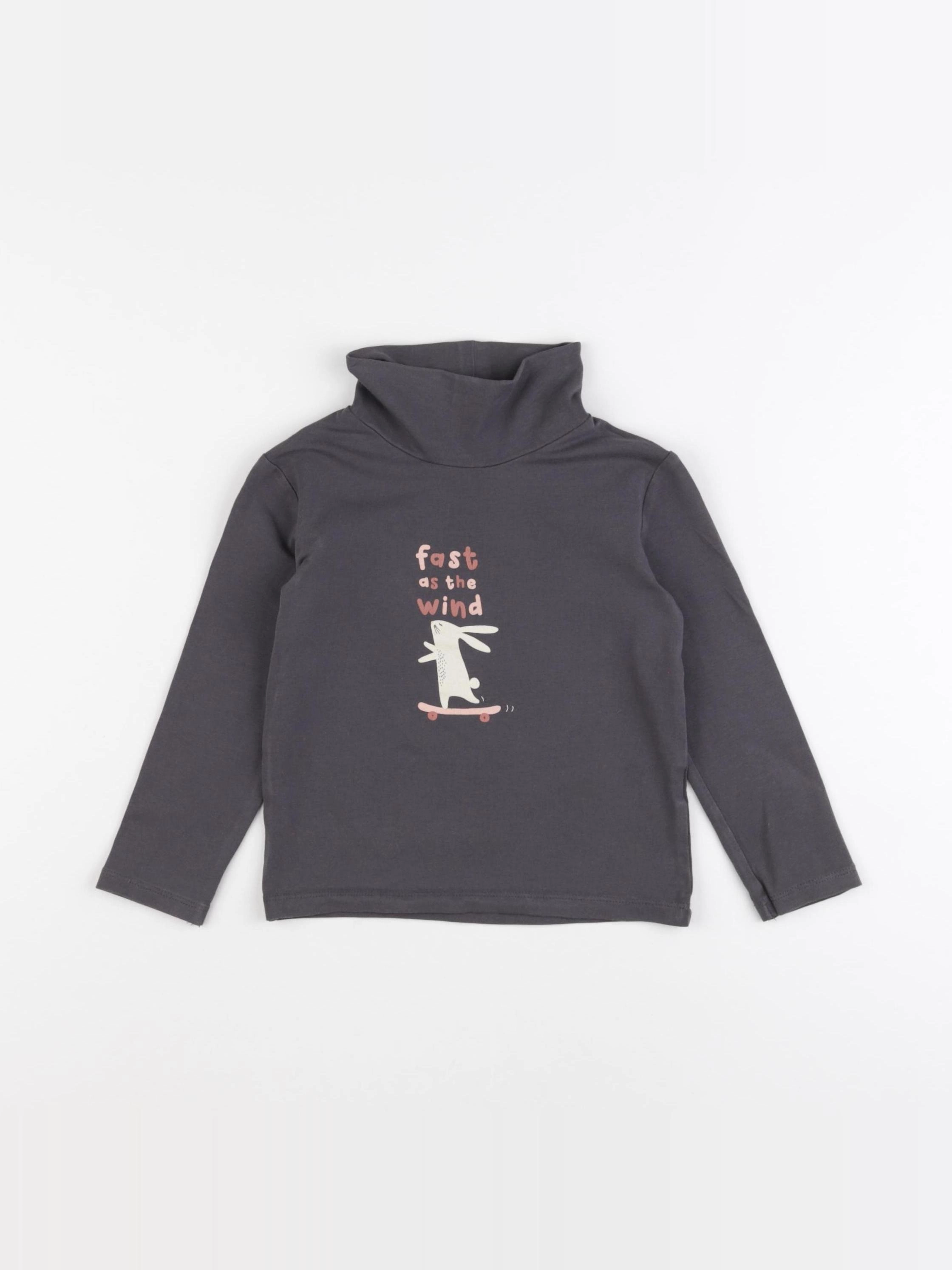Vertbaudet - sous-pull gris - 3 ans