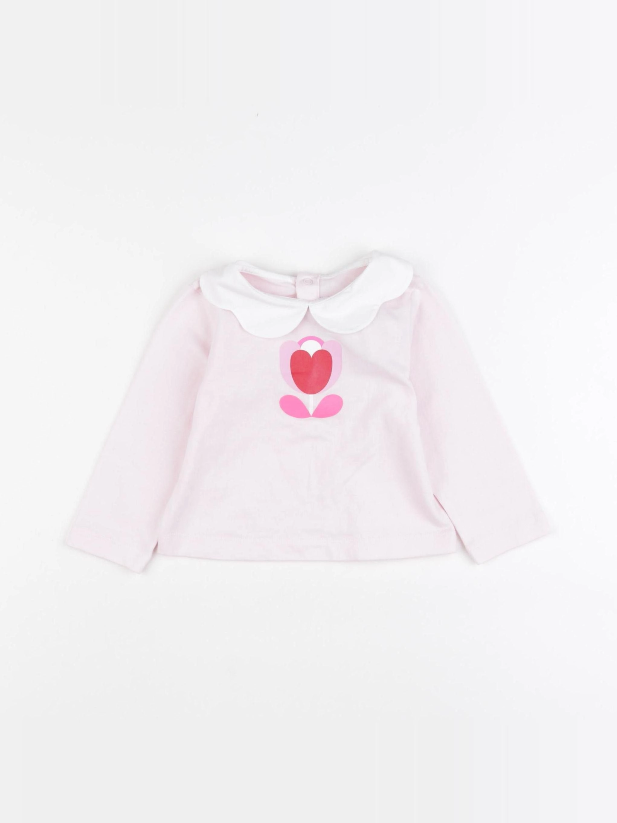 Jacadi - tee-shirt rose - 12 mois