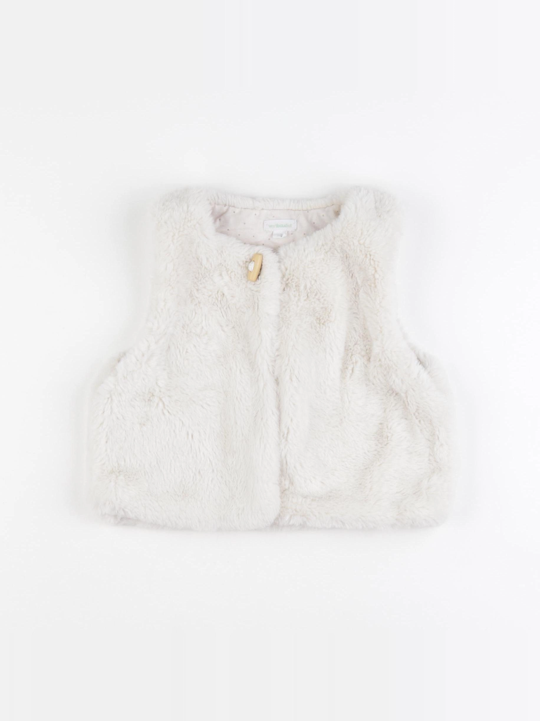 Vertbaudet - gilet beige - 36 mois