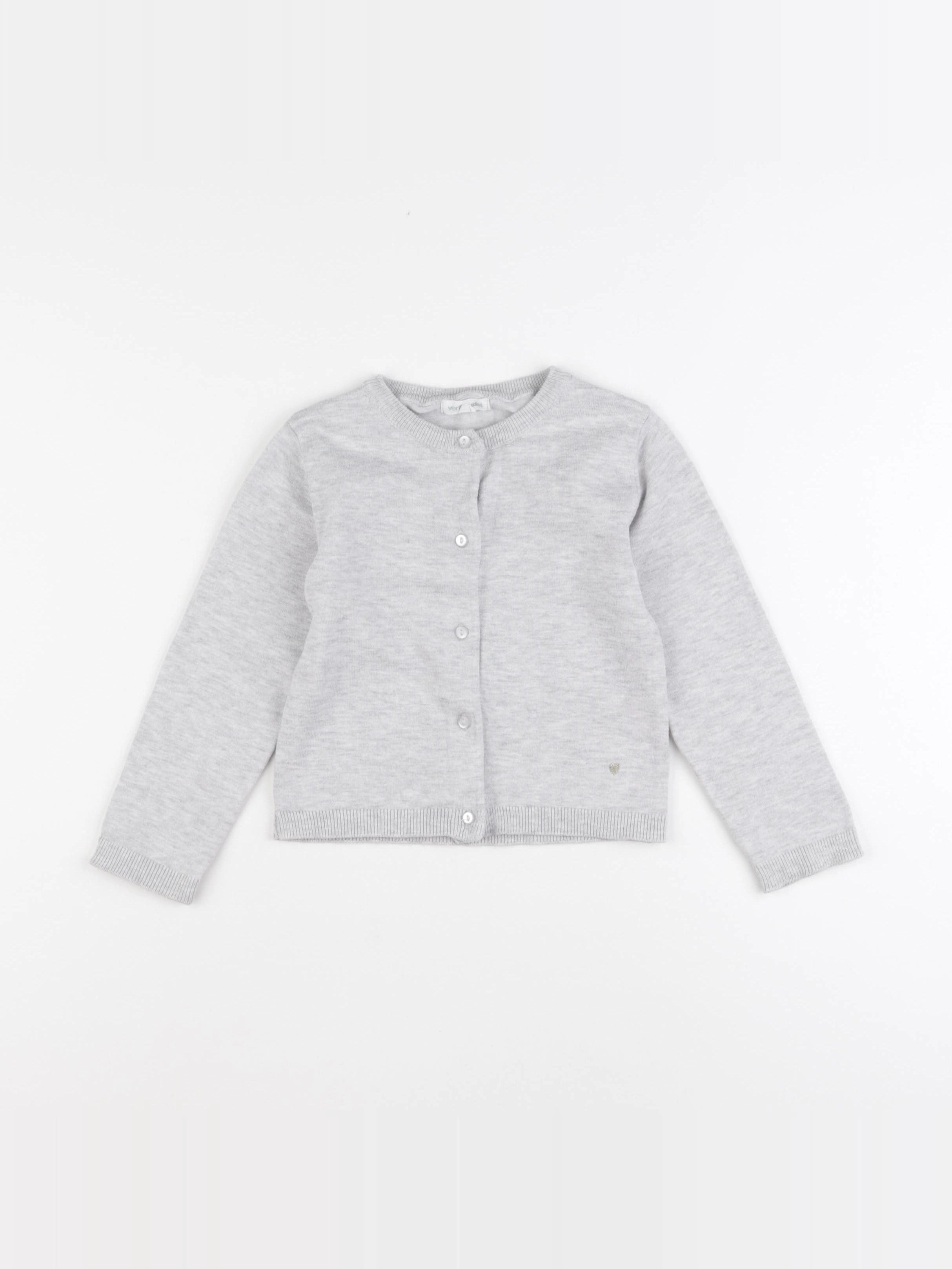 Vertbaudet - gilet gris - 3 ans