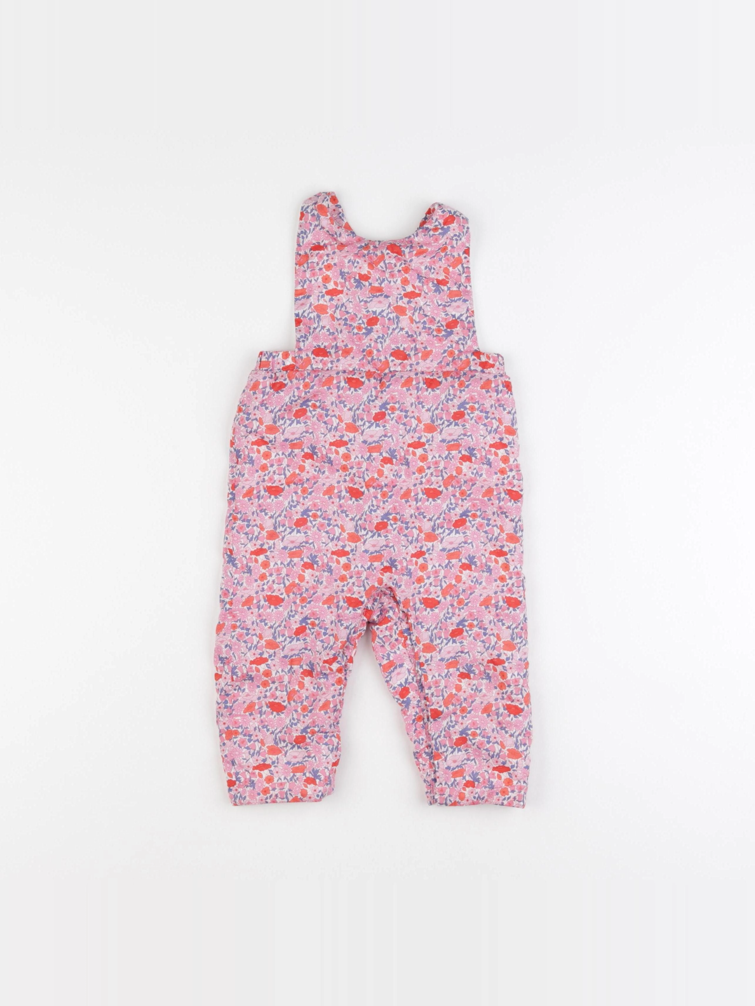 Jacadi - combinaison doublé, liberty rose - 12 mois
