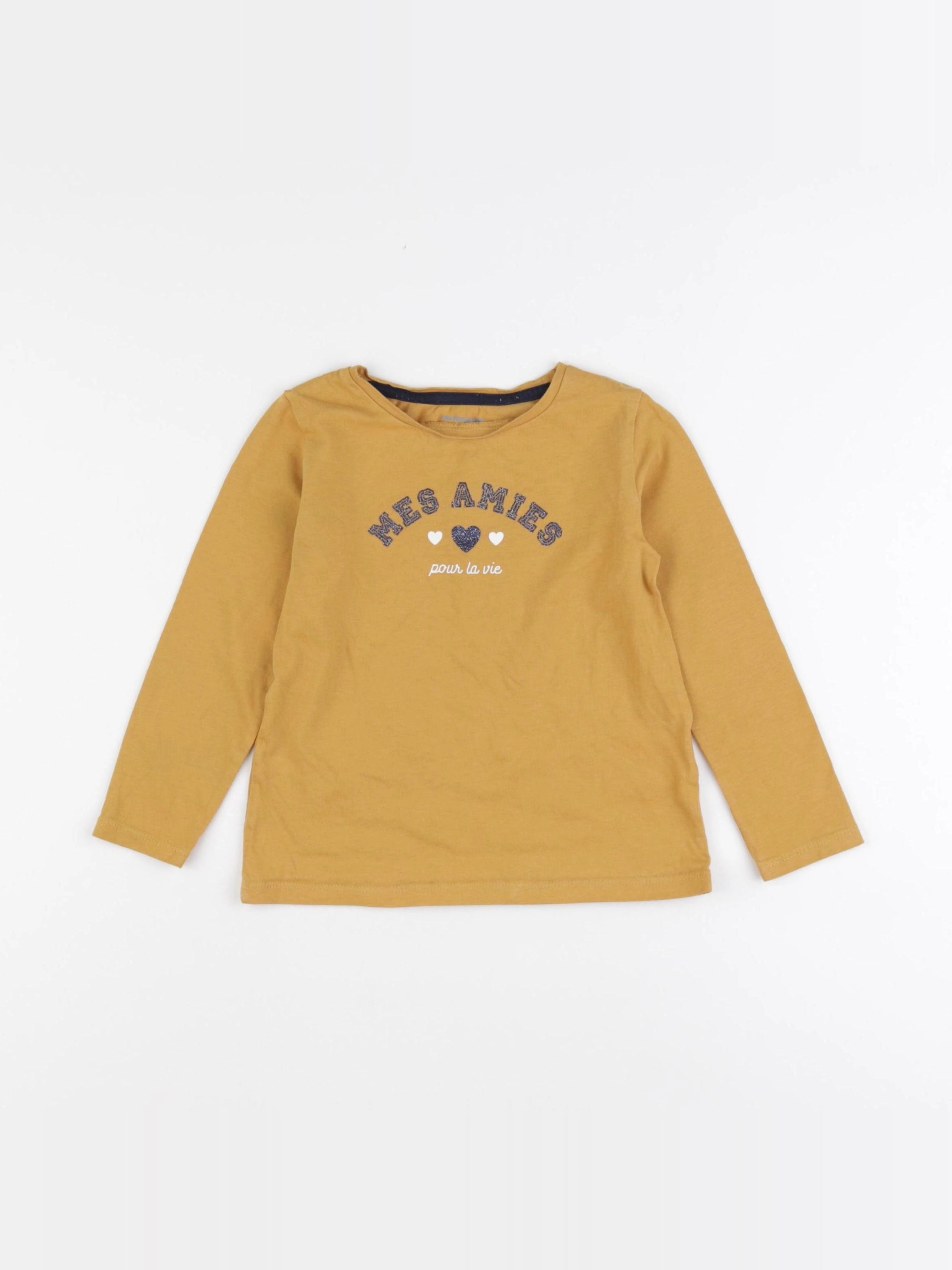 Vertbaudet - tee-shirt orange - 4 ans