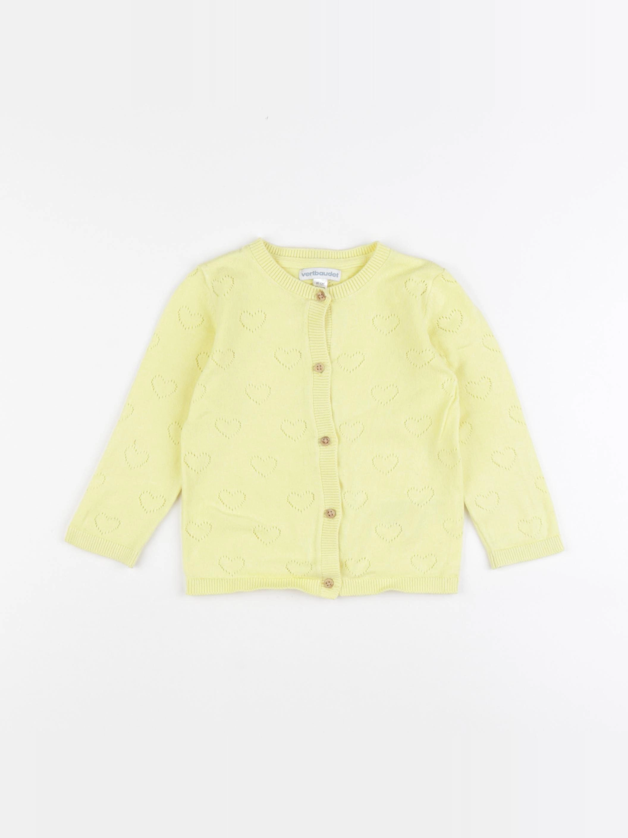 Vertbaudet - gilet jaune - 18 mois