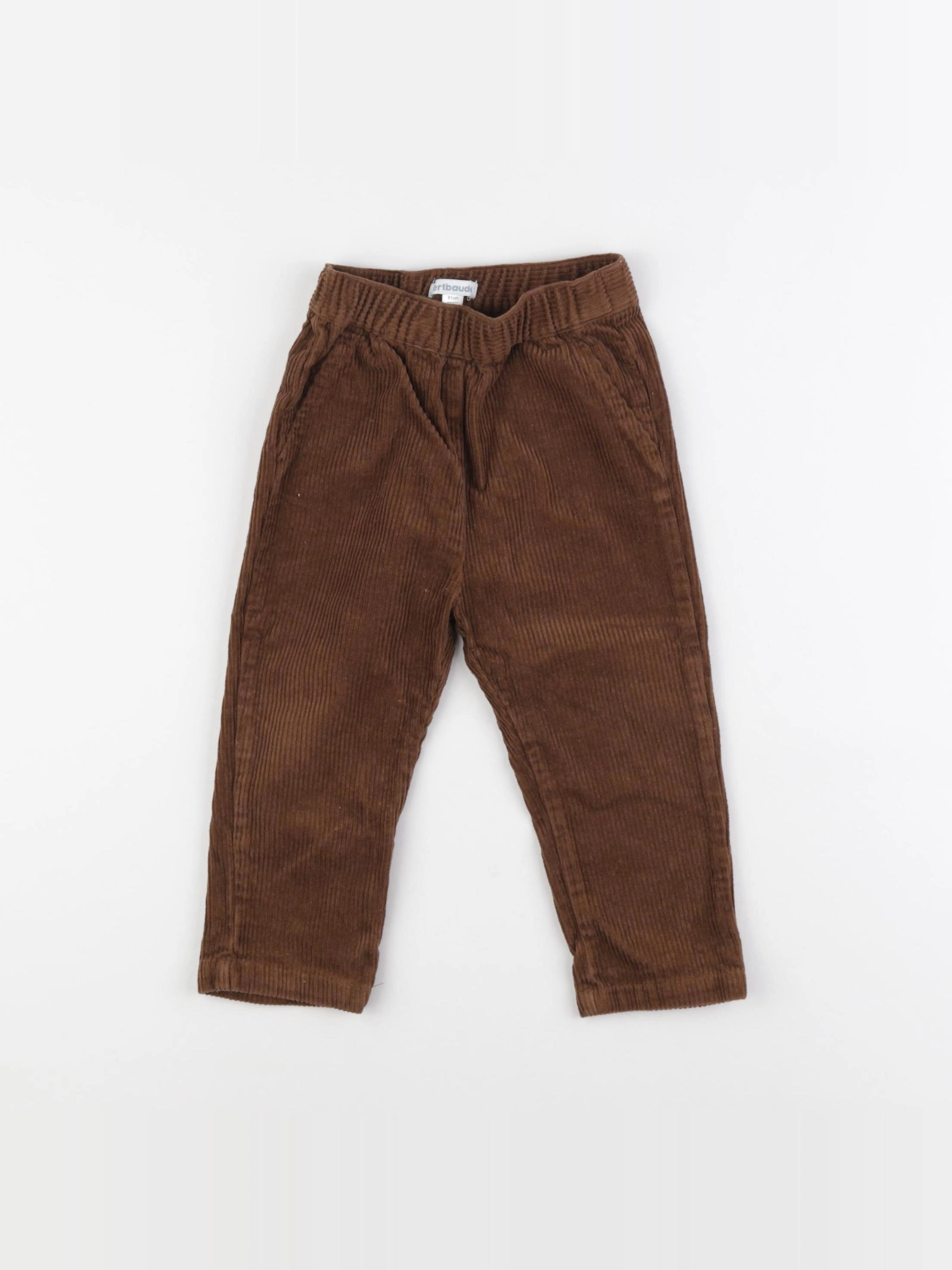 Vertbaudet - pantalon marron - 18 mois