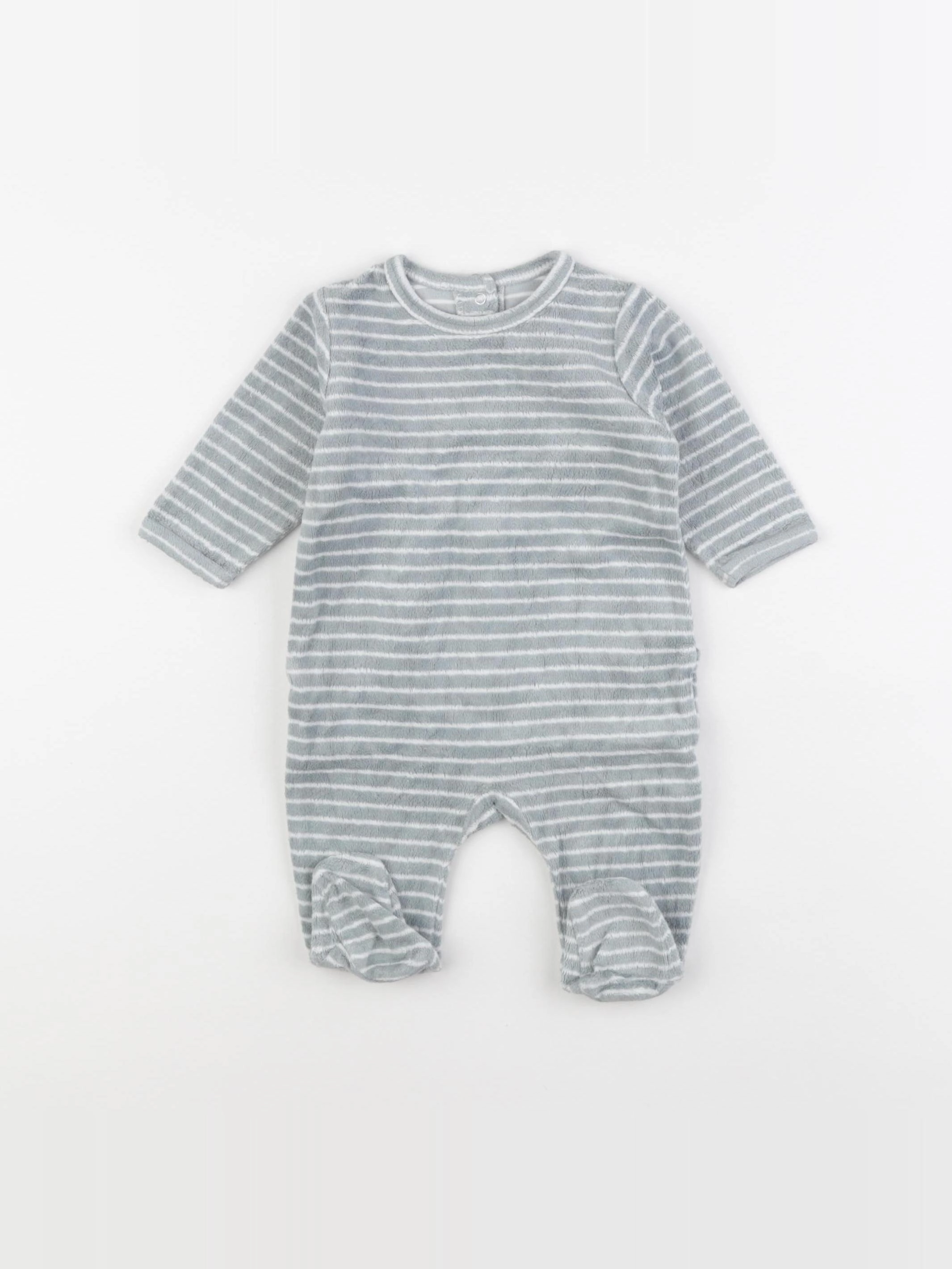 Vertbaudet - pyjama velours vert - 3 mois