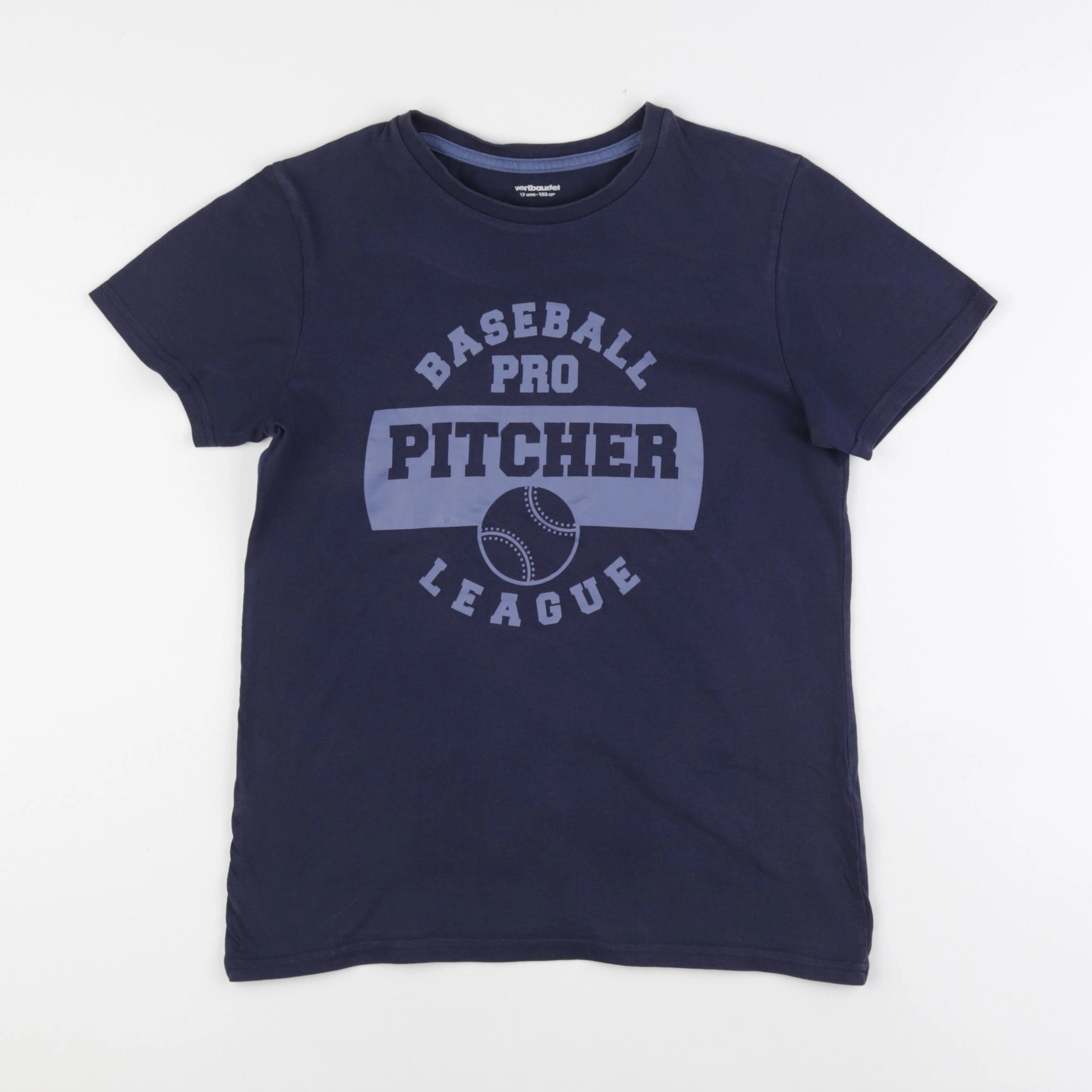 Vertbaudet - tee-shirt bleu - 12 ans