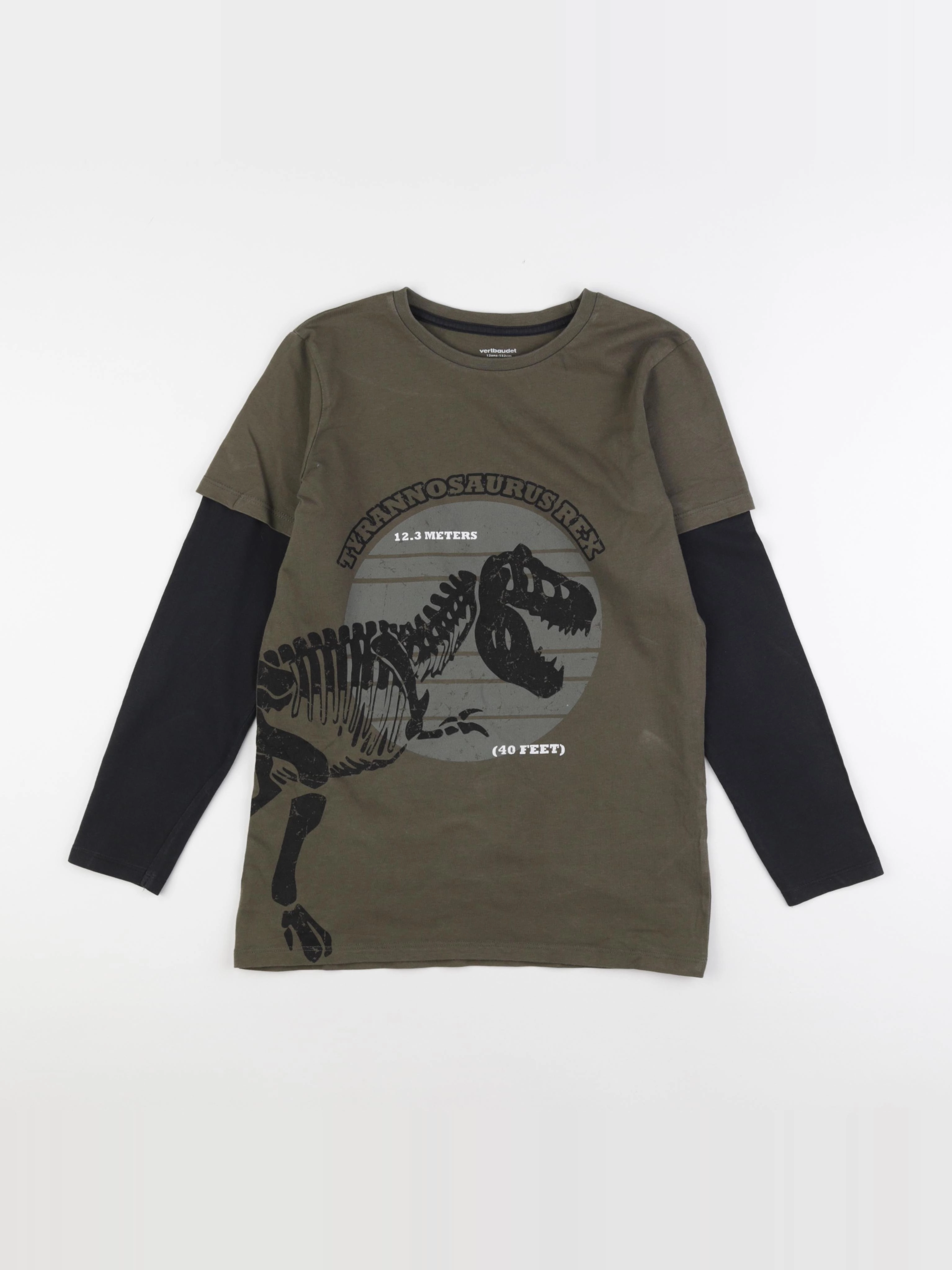 Vertbaudet - tee-shirt vert - 12 ans