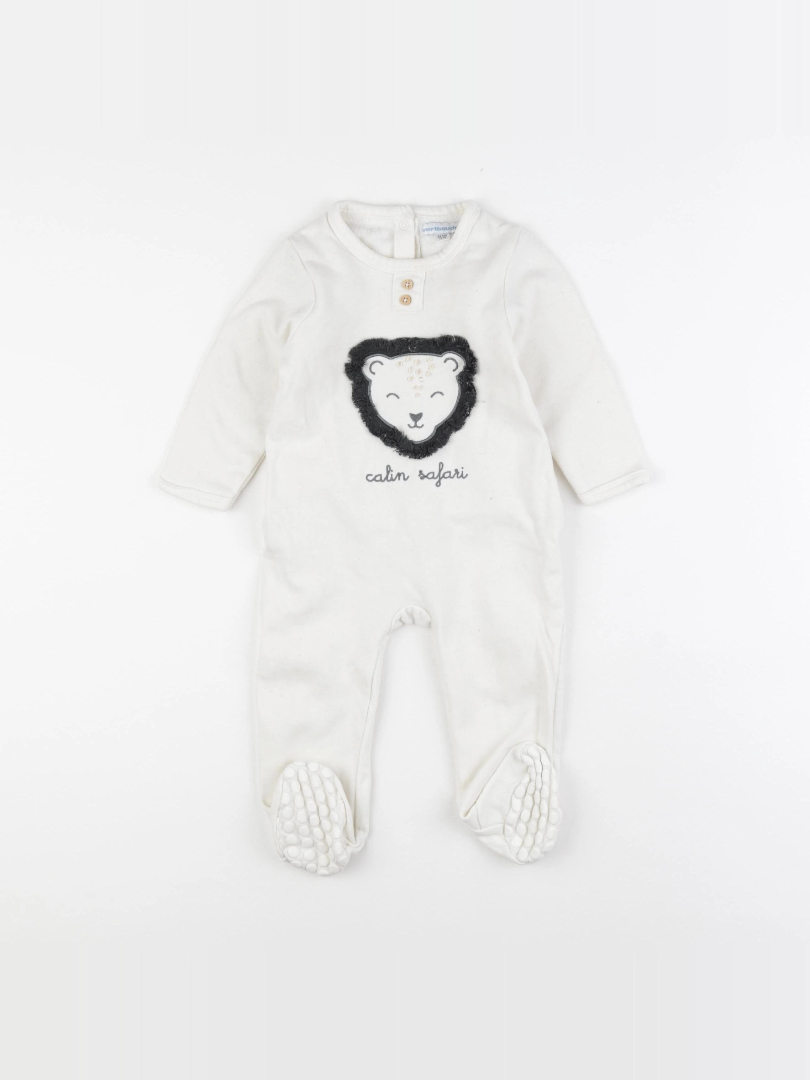 Vertbaudet - pyjama coton blanc - 12 mois