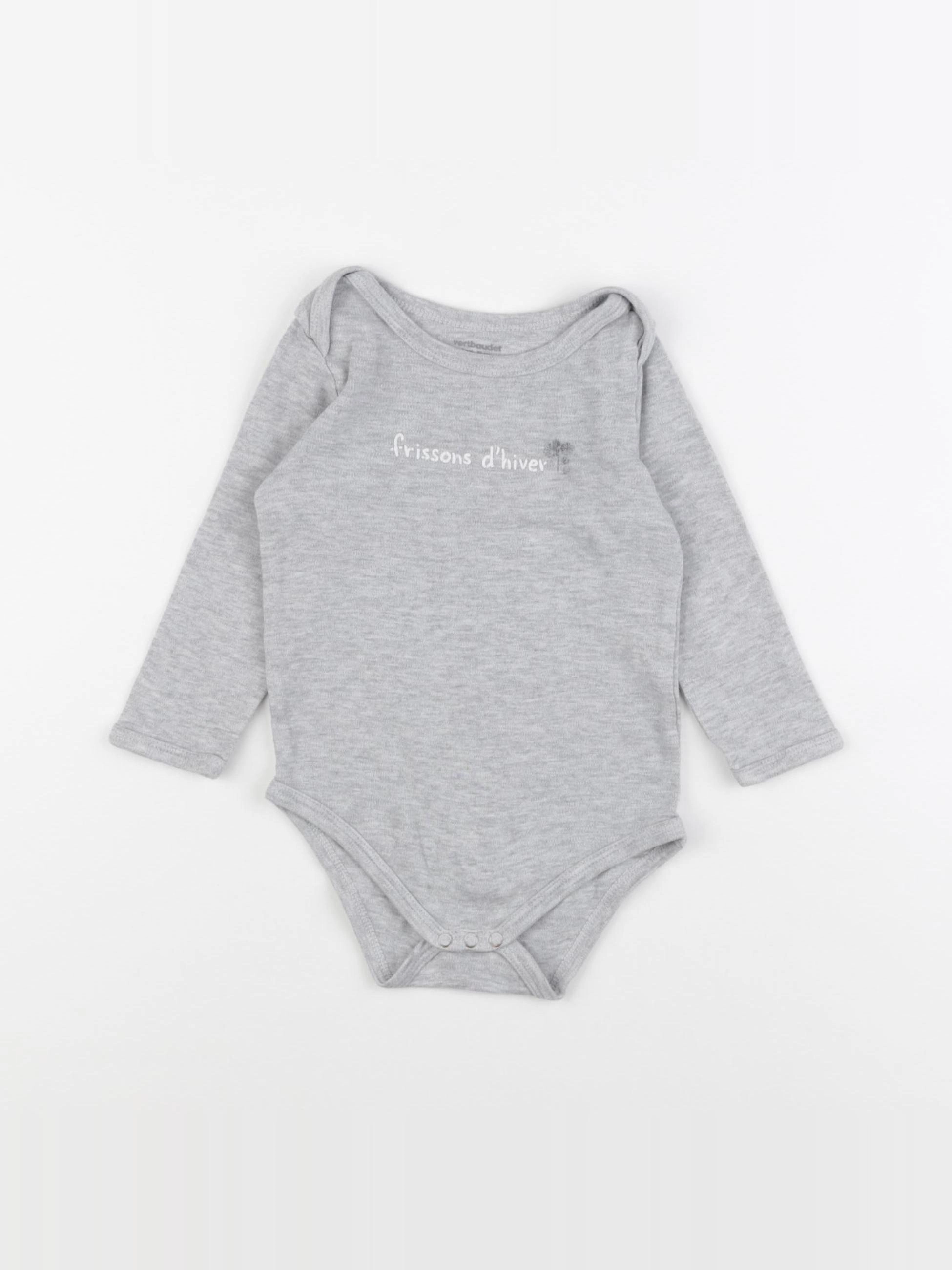 Vertbaudet - body gris - 2 ans