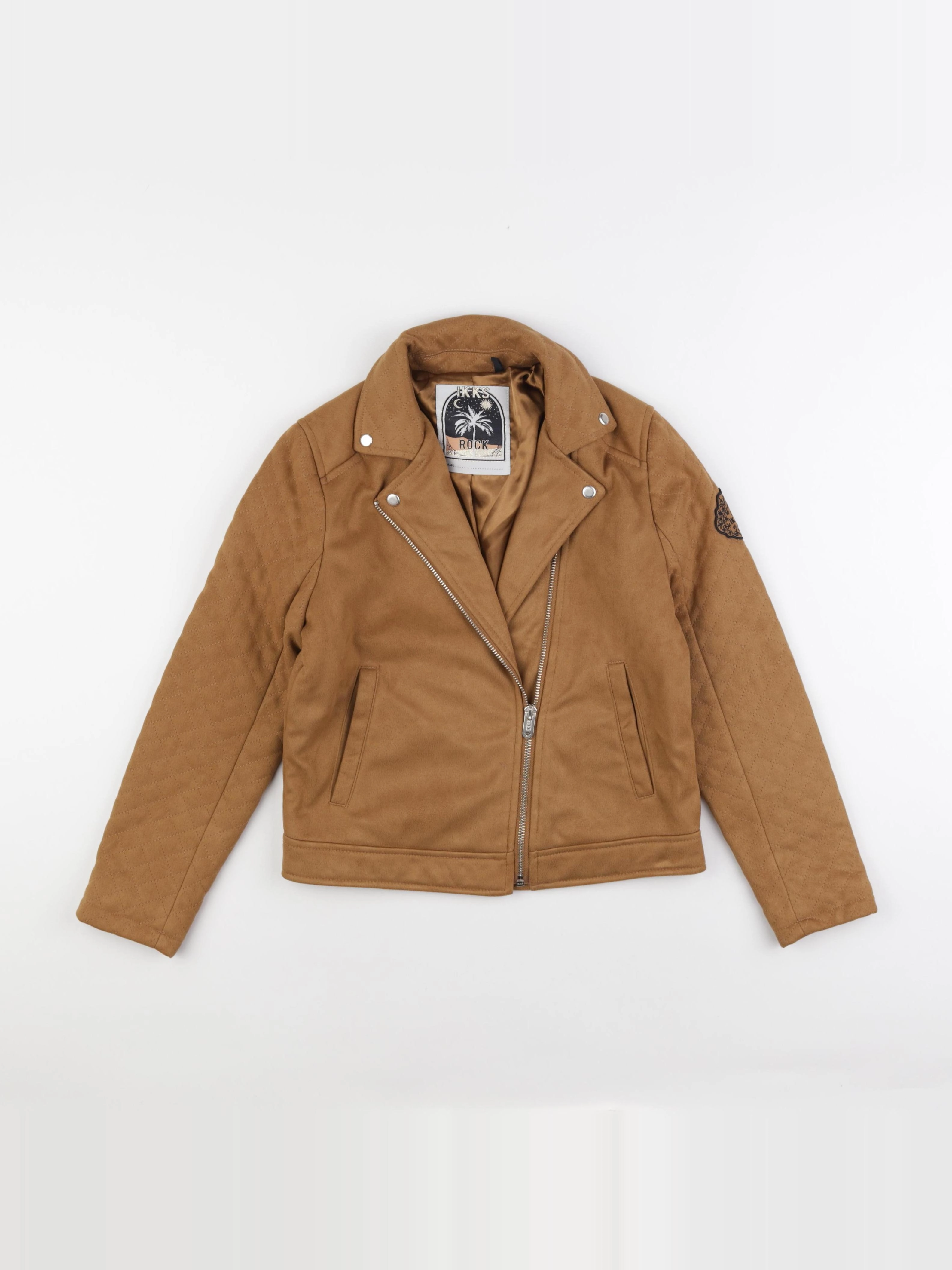 IKKS - veste simili cuir marron - 10 ans