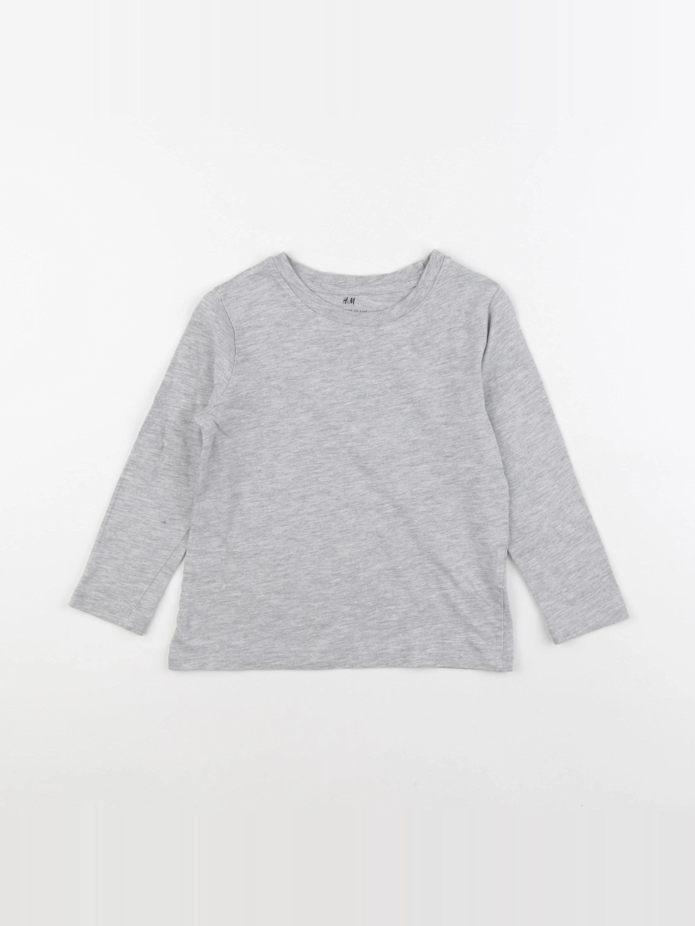 H&M - tee-shirt gris - 2/4 ans