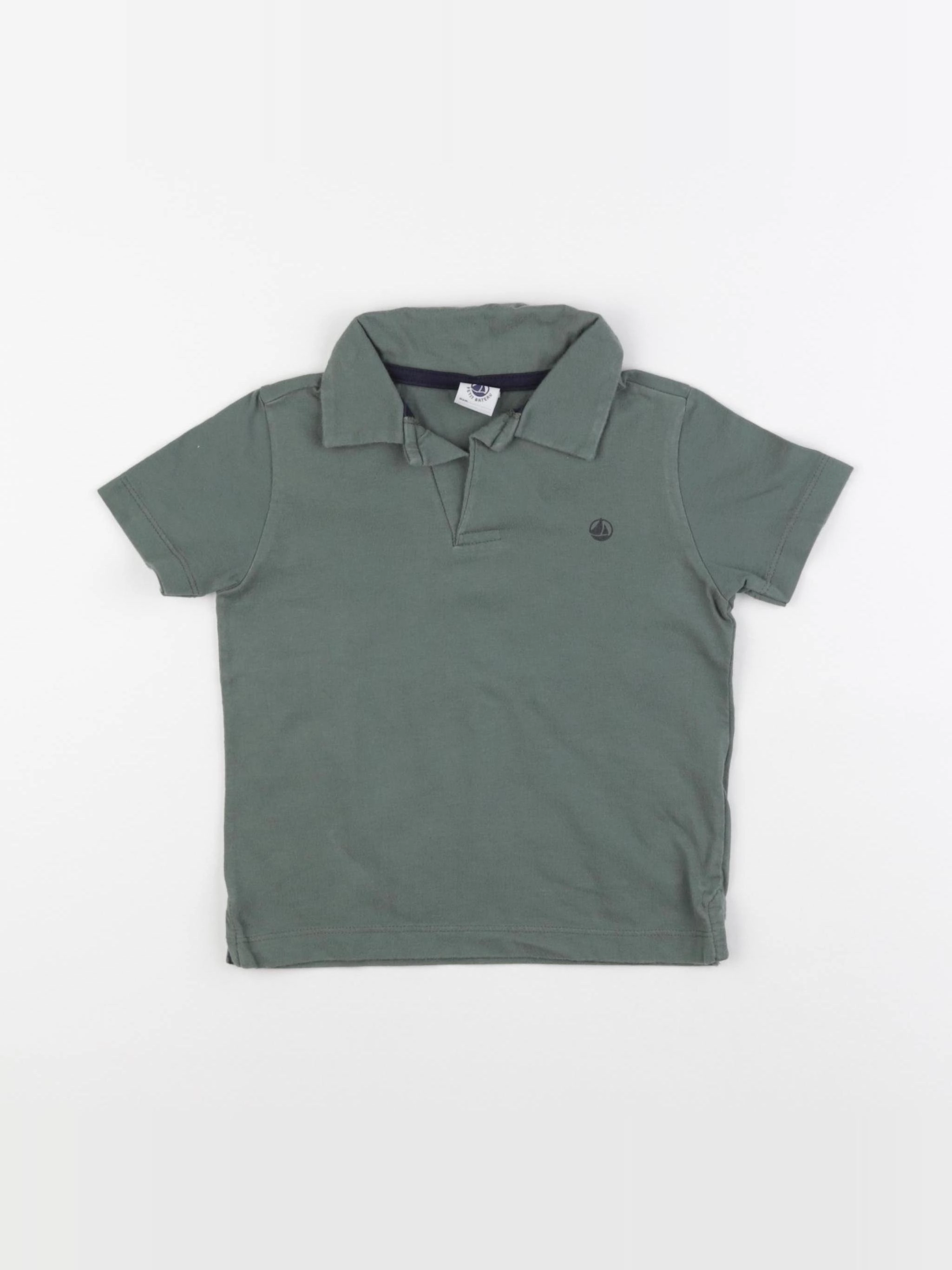 Petit Bateau - polo vert - 4 ans