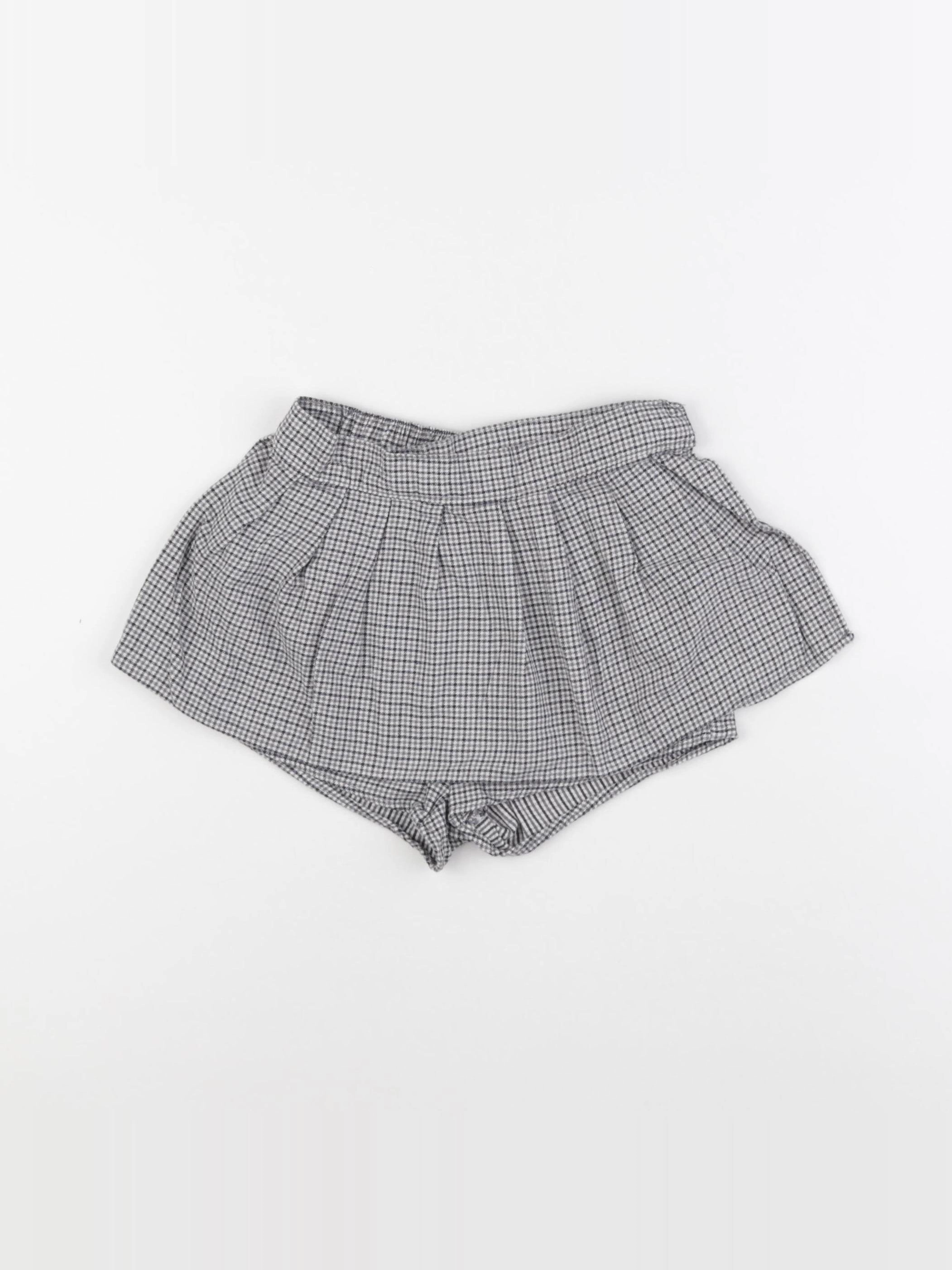 H&M - jupe short gris - 12/18 mois