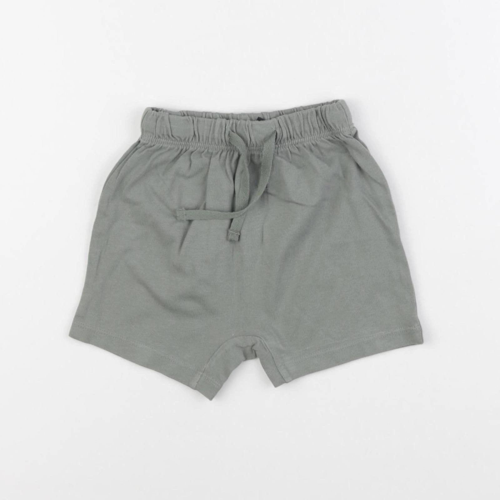 H&M - short vert - 12/18 mois