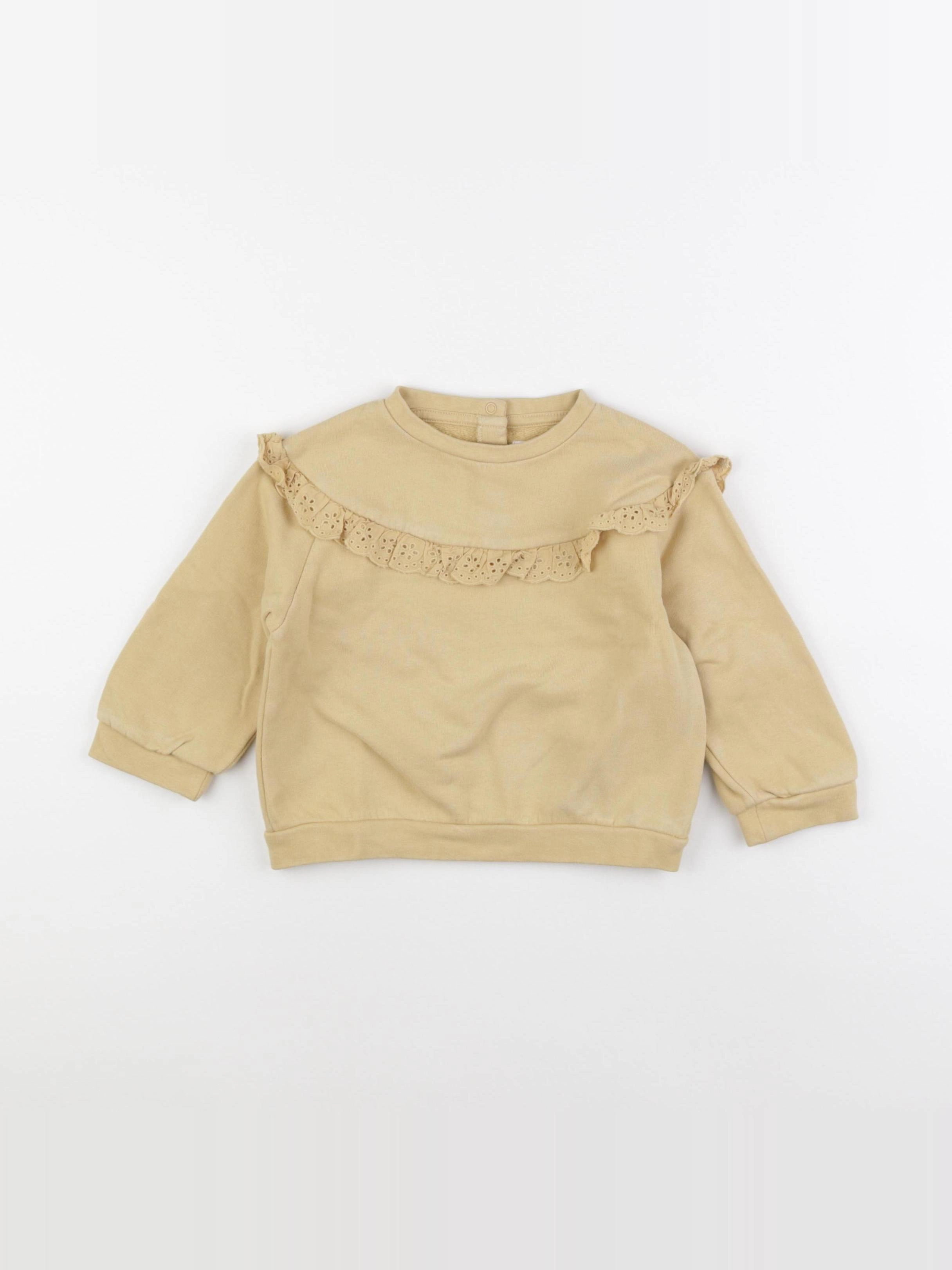 Vertbaudet - sweat jaune - 24 mois