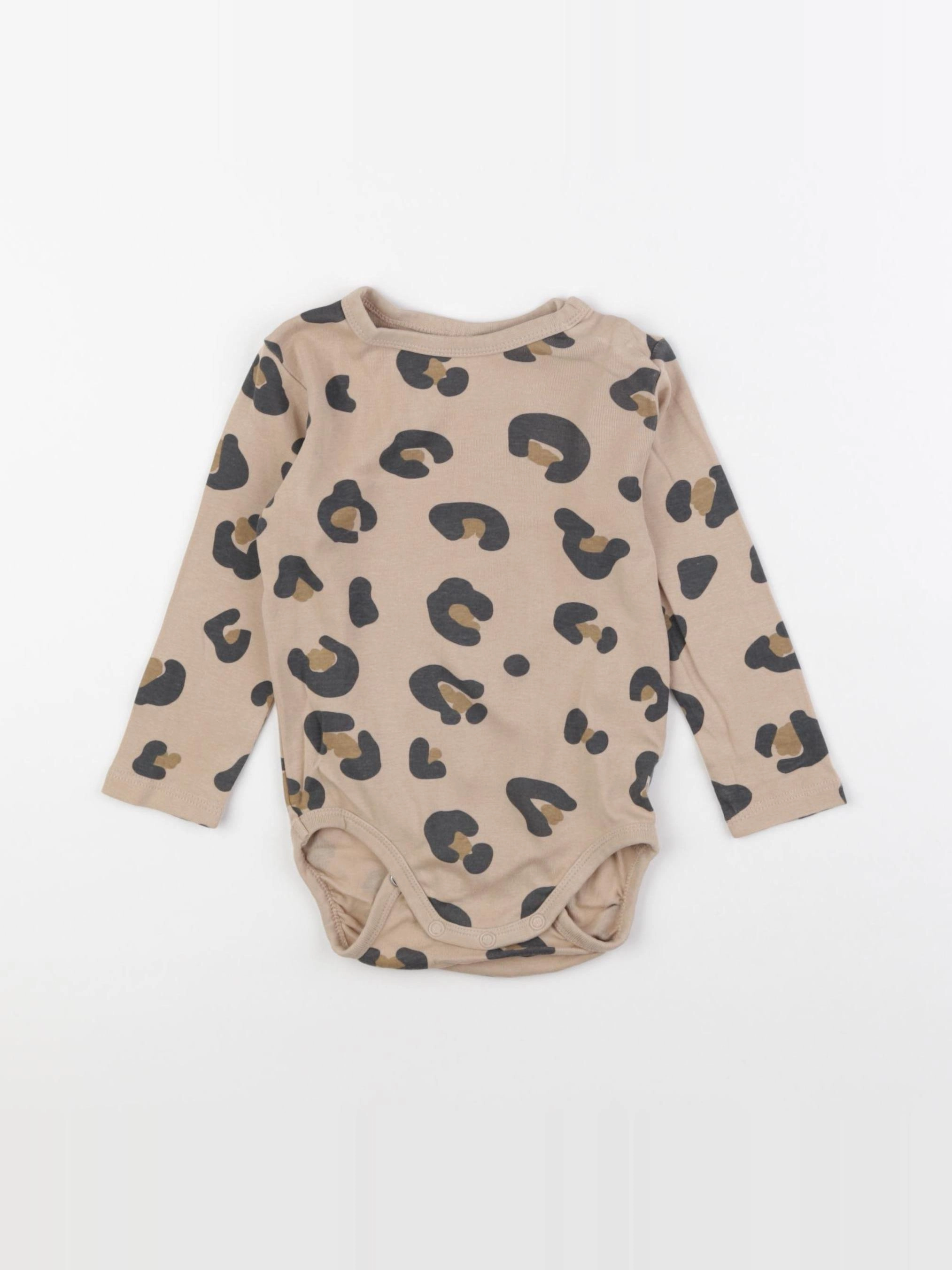 H&M - body marron - 12/18 mois