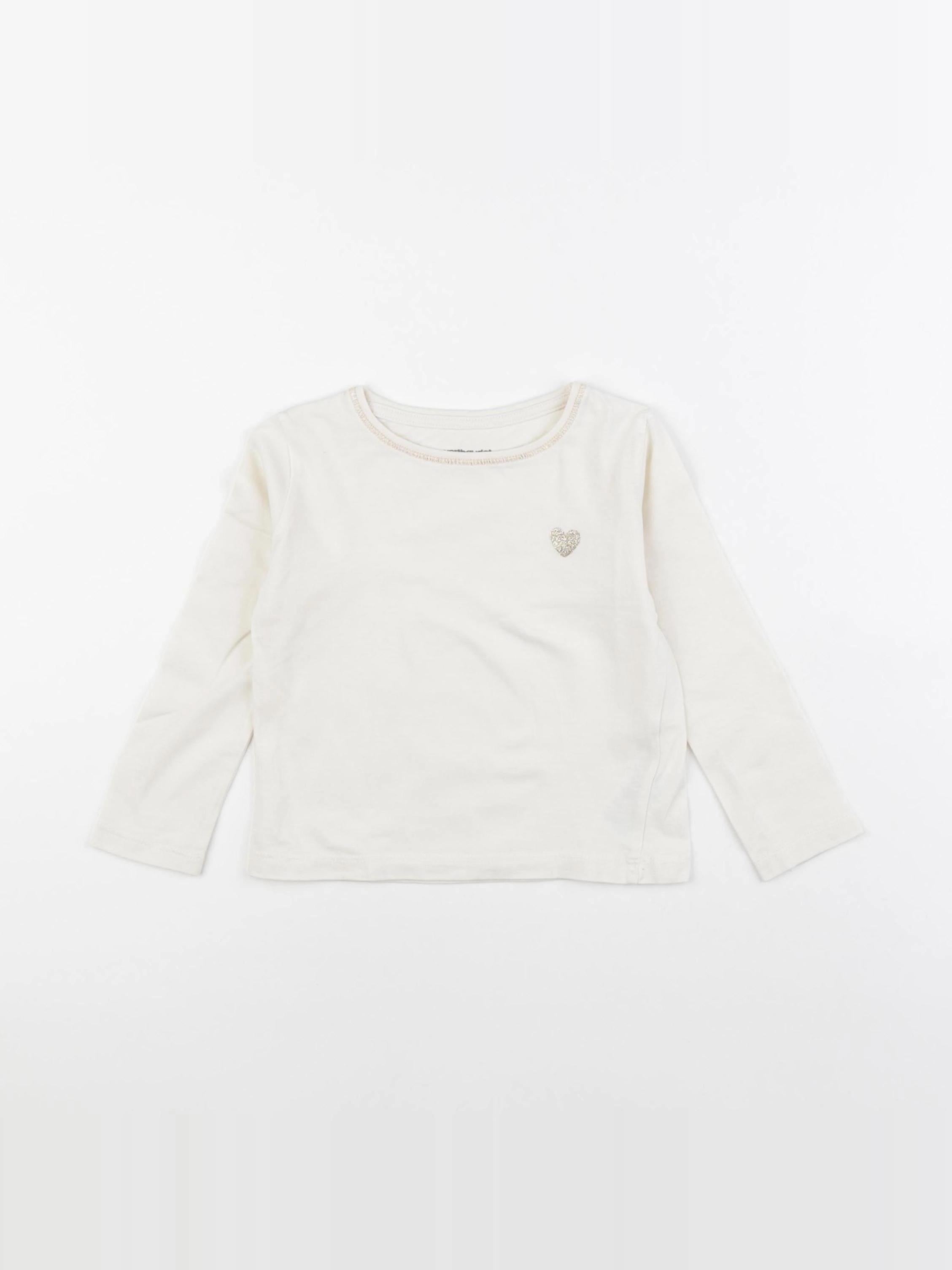 Vertbaudet - tee-shirt beige - 2 ans