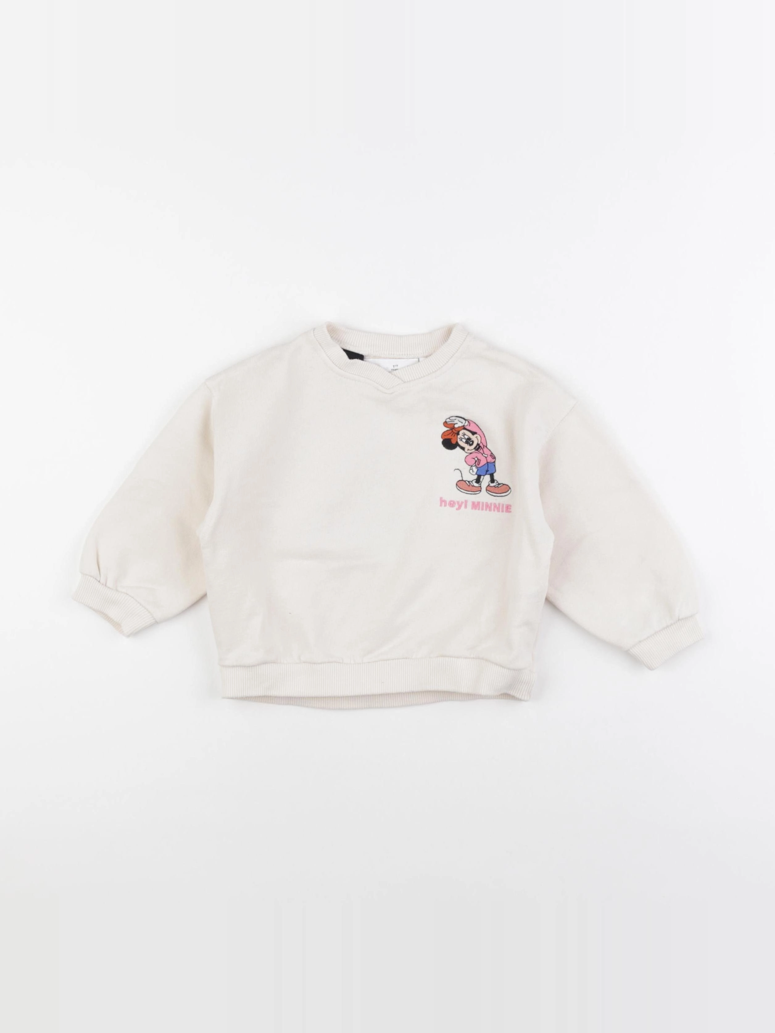 Zara - sweat imprimé au dos beige - 18 mois