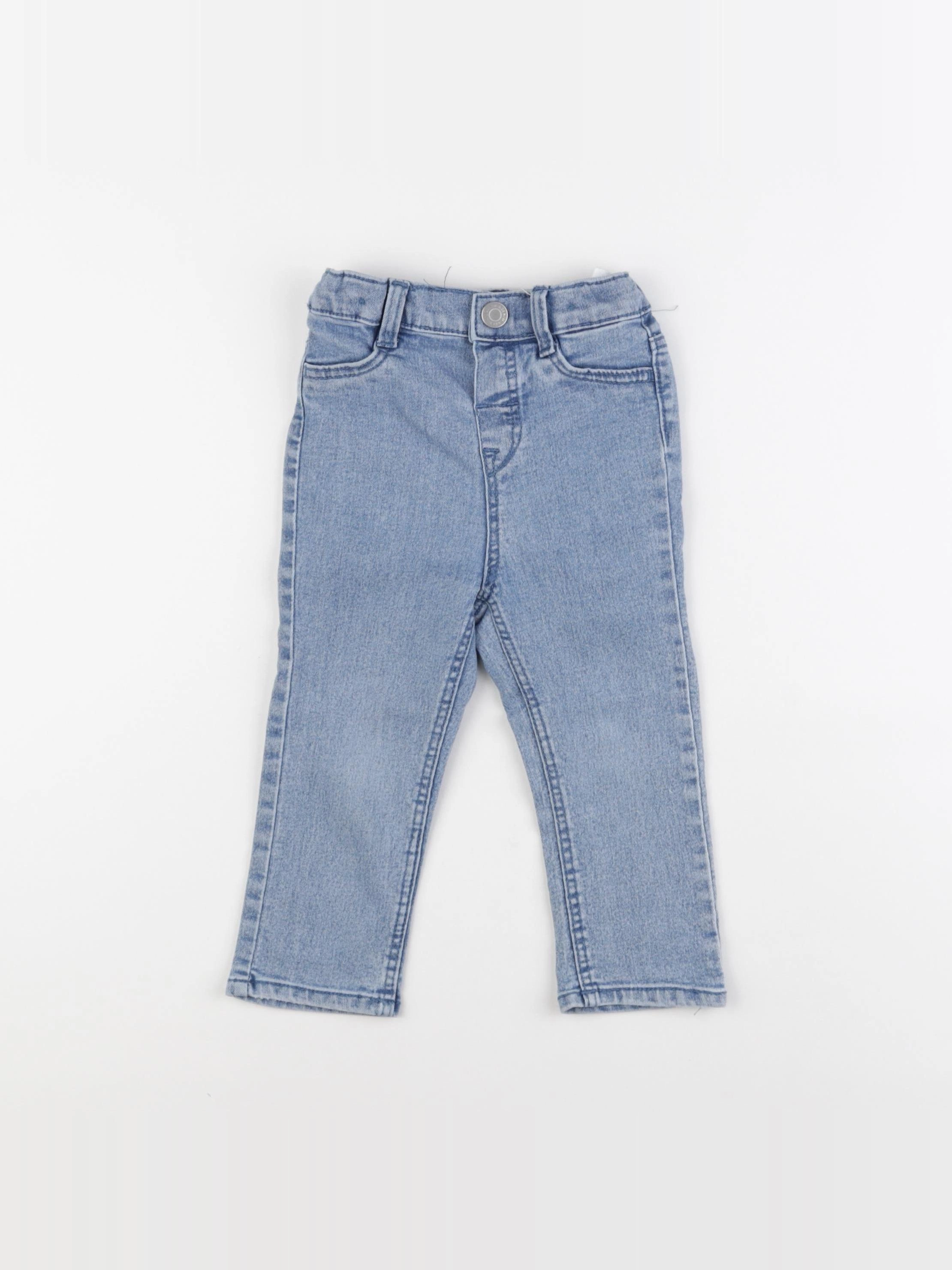 H&M - jean bleu - 12/18 mois