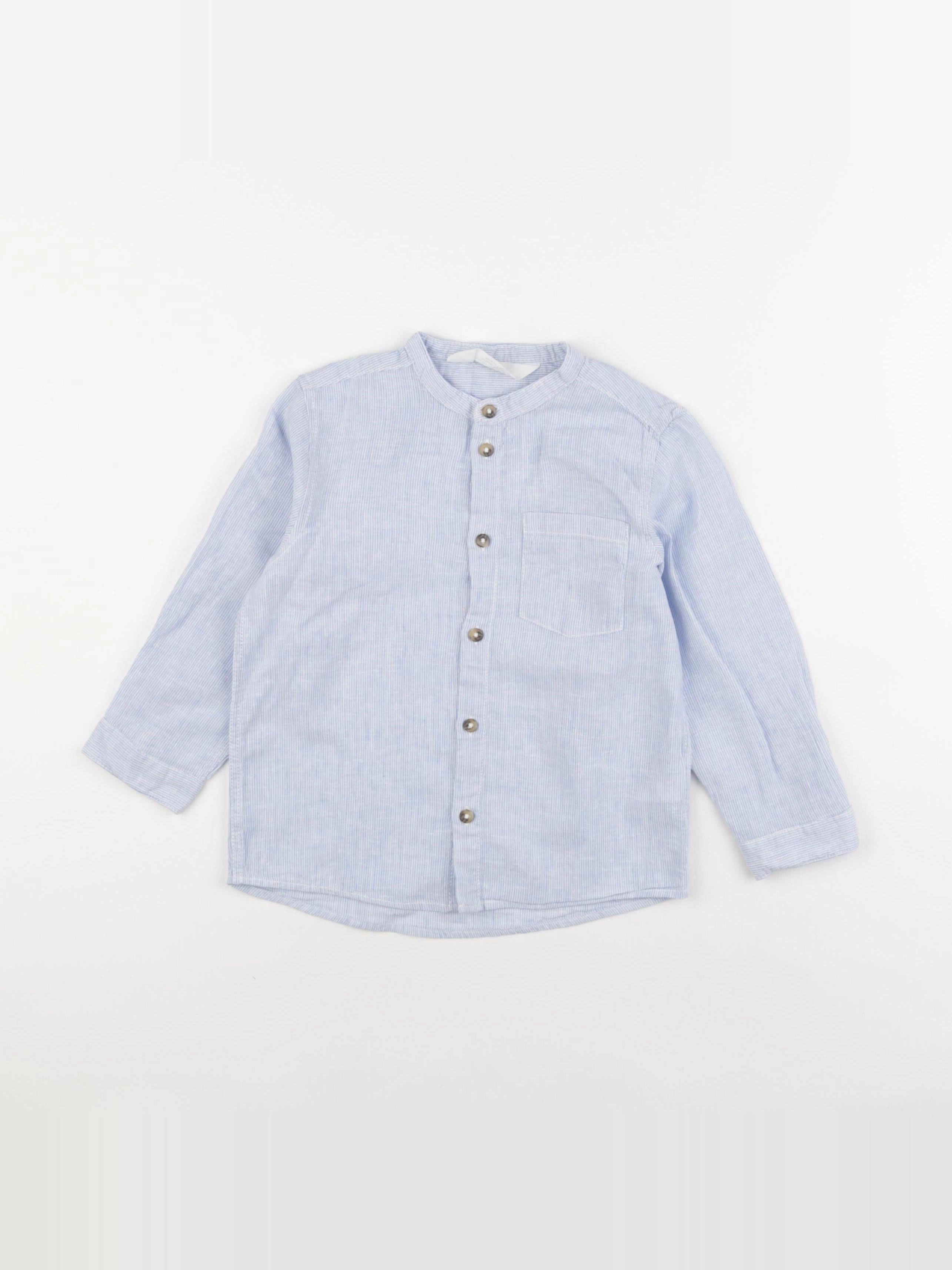 H&M - chemise bleu - 3/4 ans