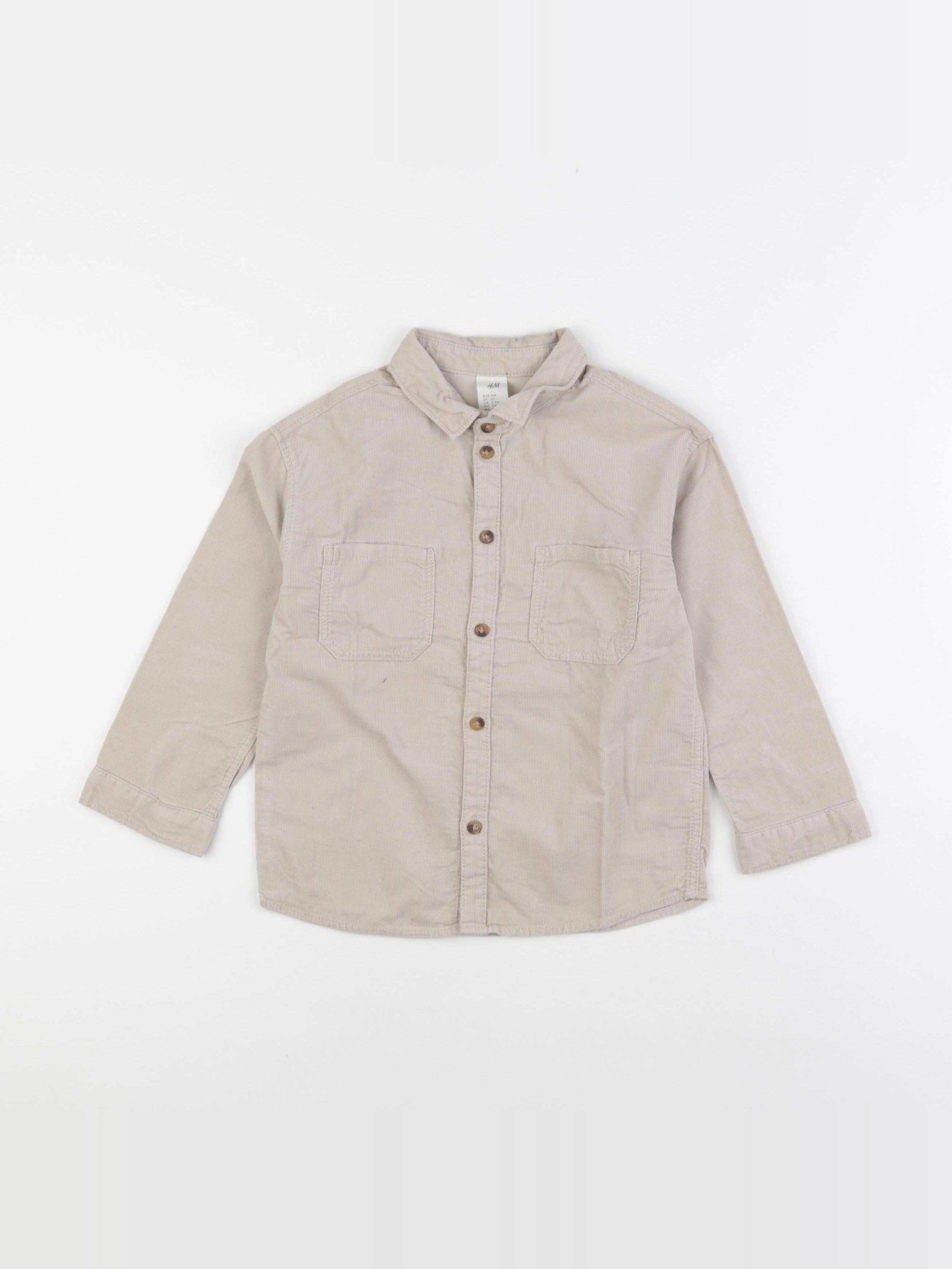 H&M - chemise beige - 3/4 ans