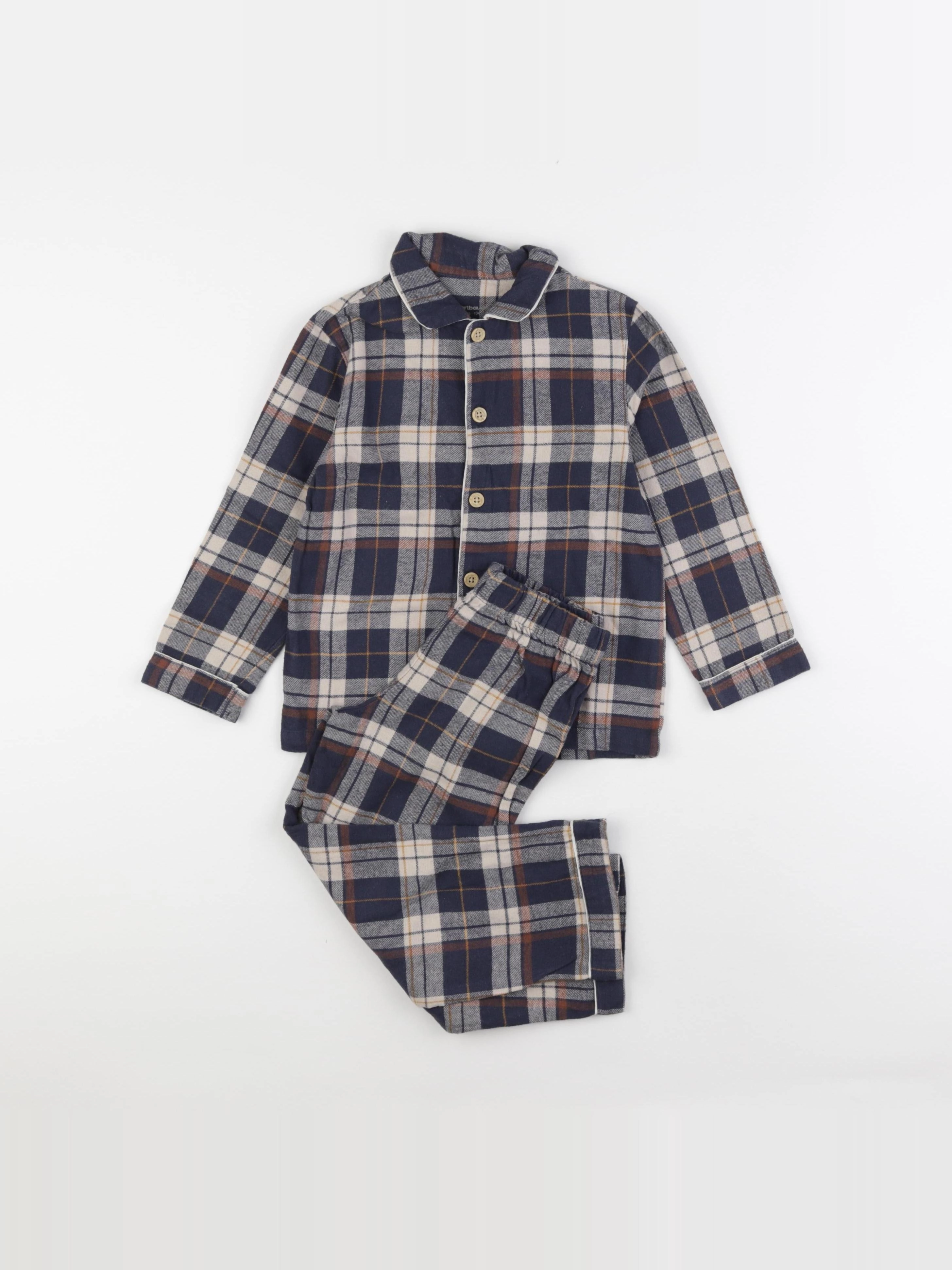Vertbaudet - pyjama coton bleu - 4 ans