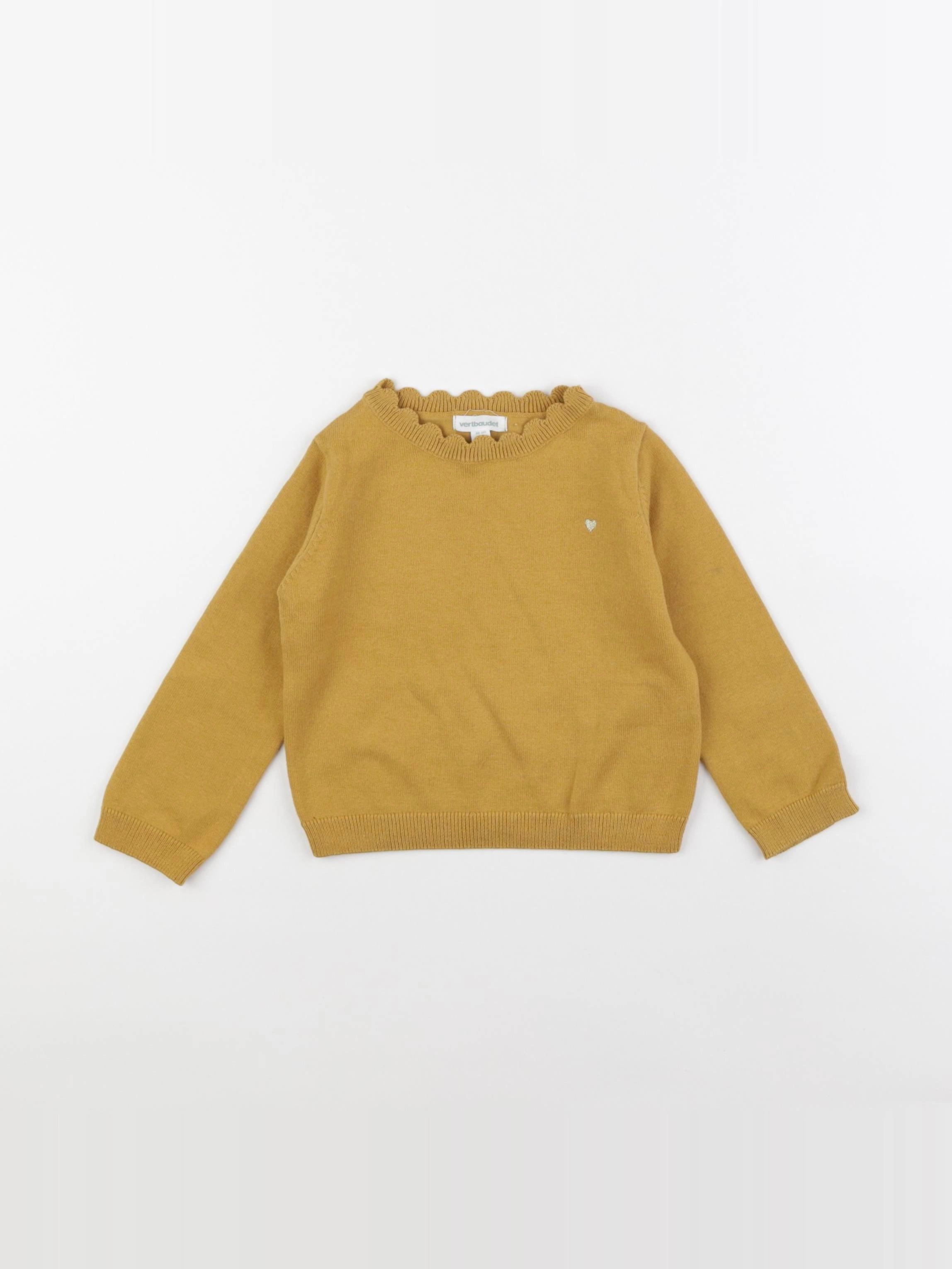 Vertbaudet - pull jaune - 2 ans