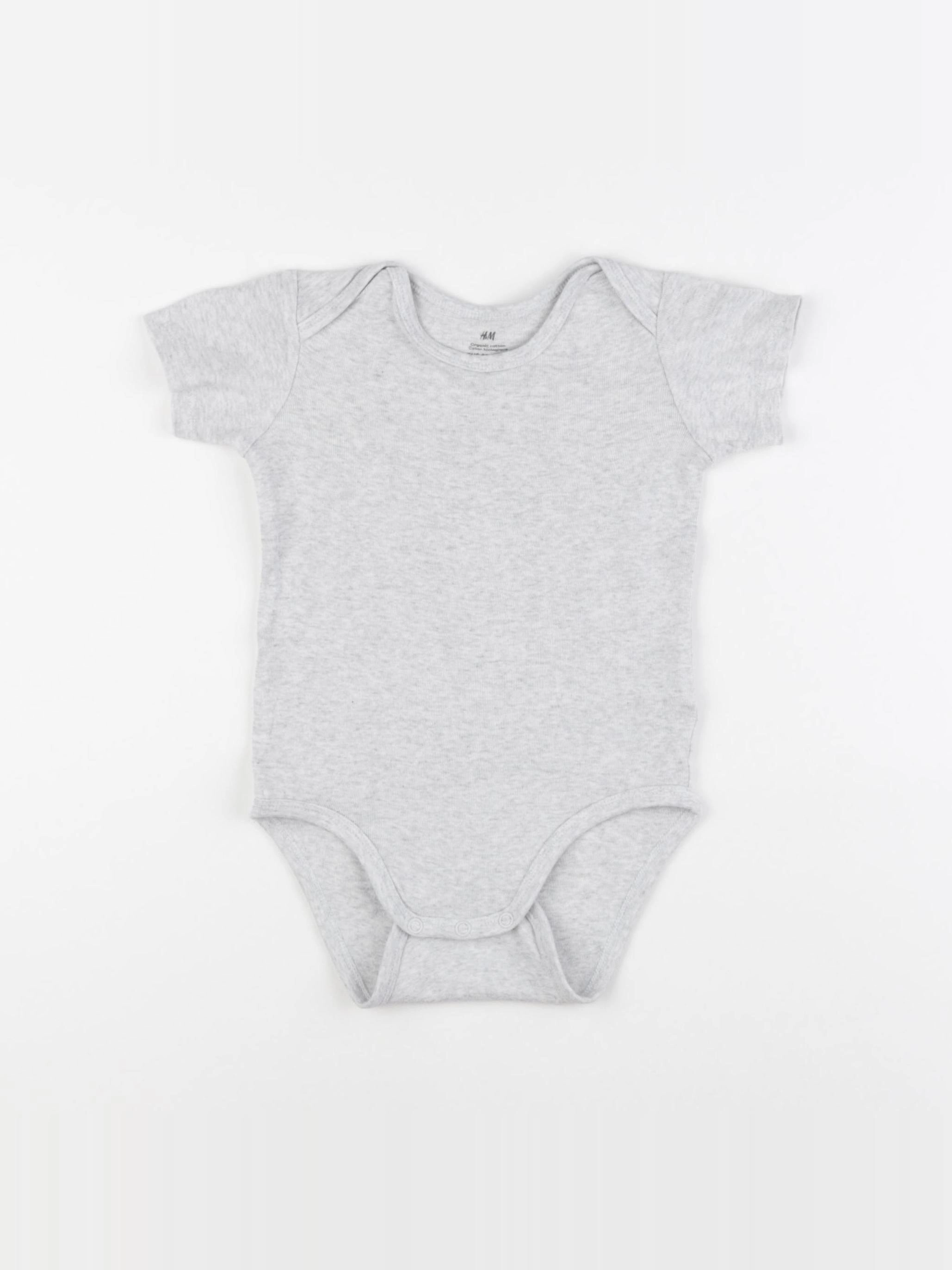 H&M - body gris - 12/18 mois