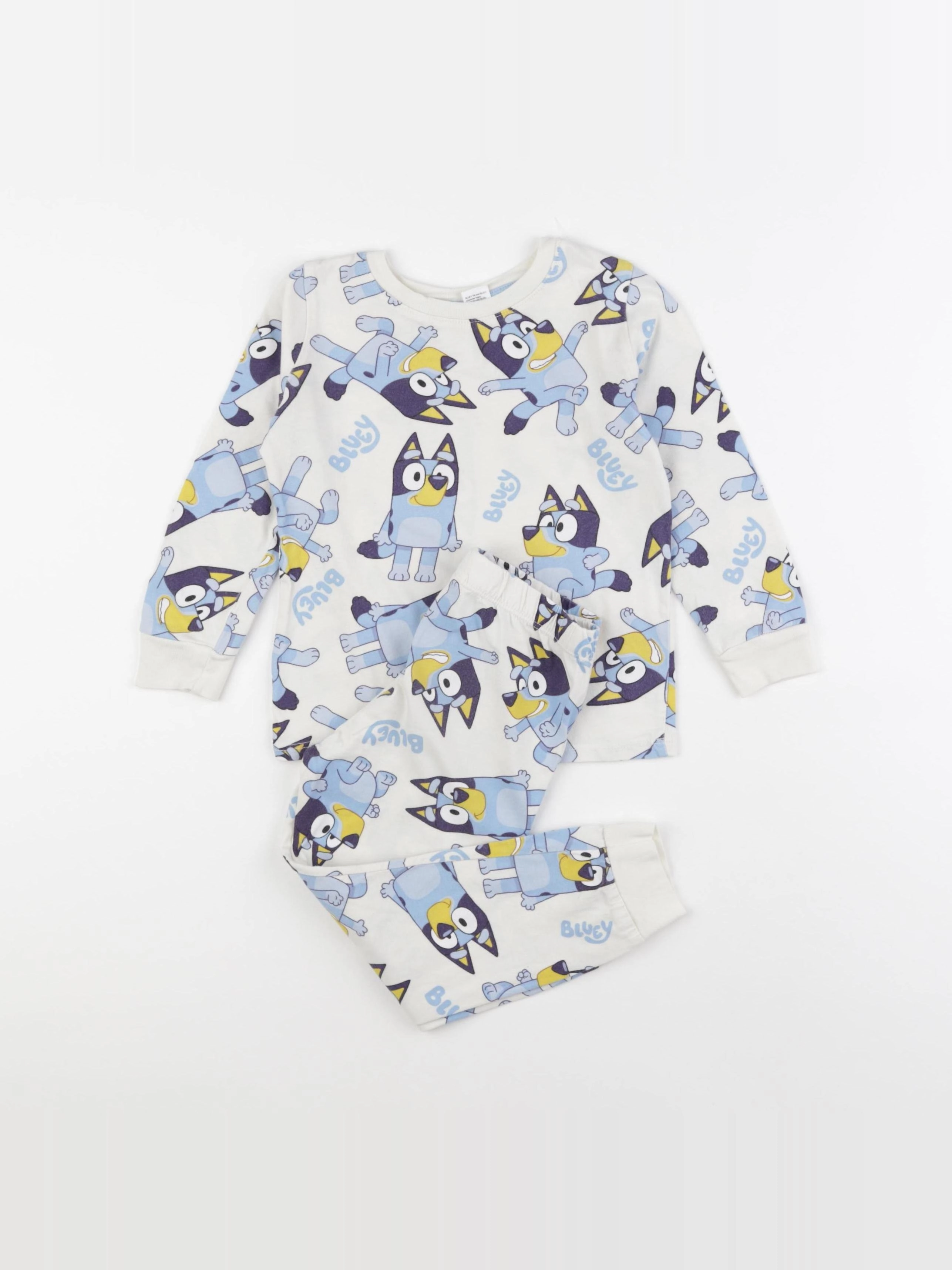 H&M - pyjama coton bleu - 2/4 ans