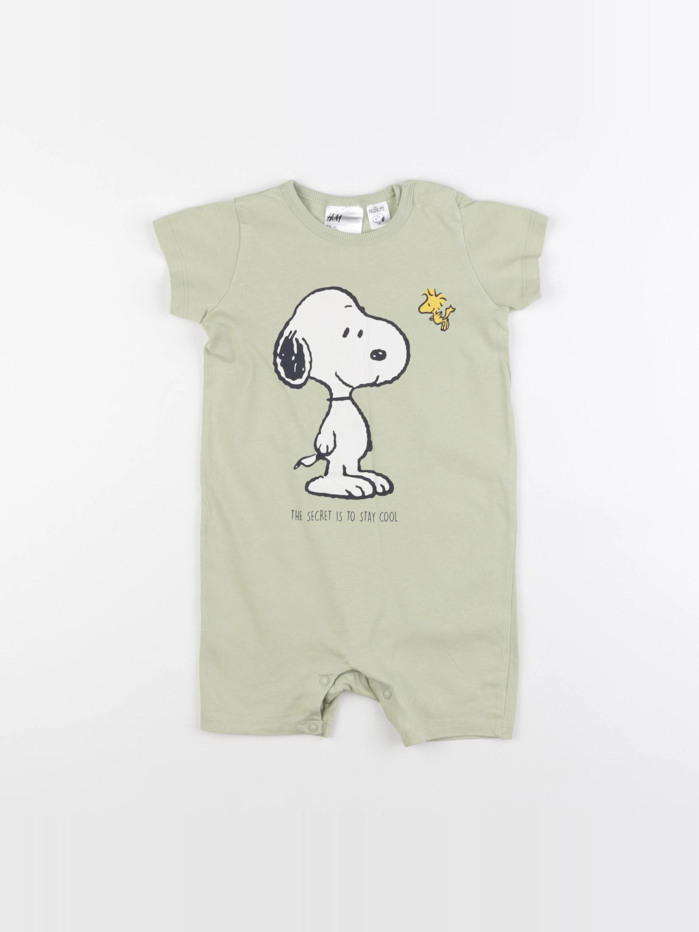 H&M - pyjama coton vert - 12/18 mois