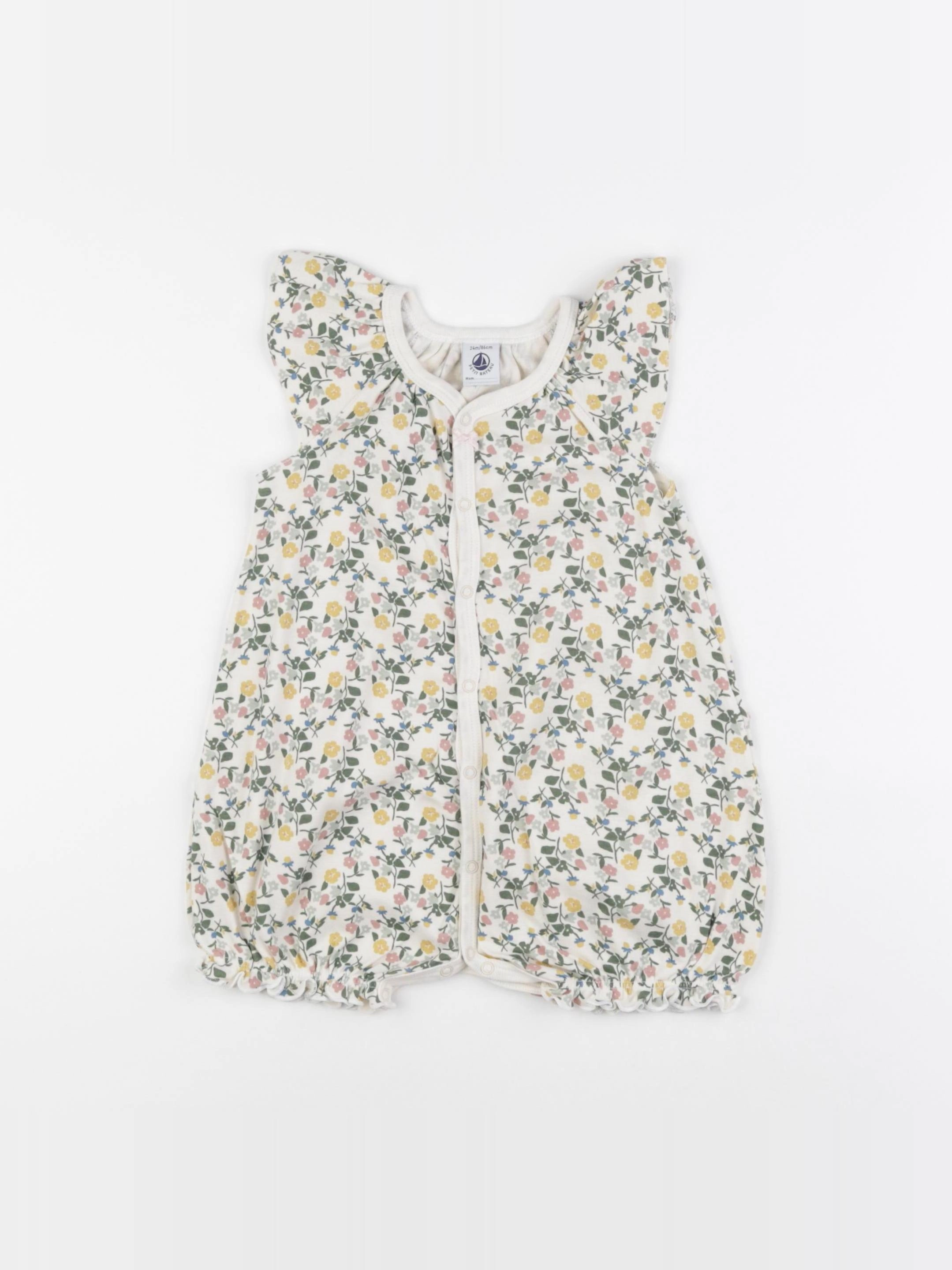 Petit Bateau - combinaison coton beige - 24 mois