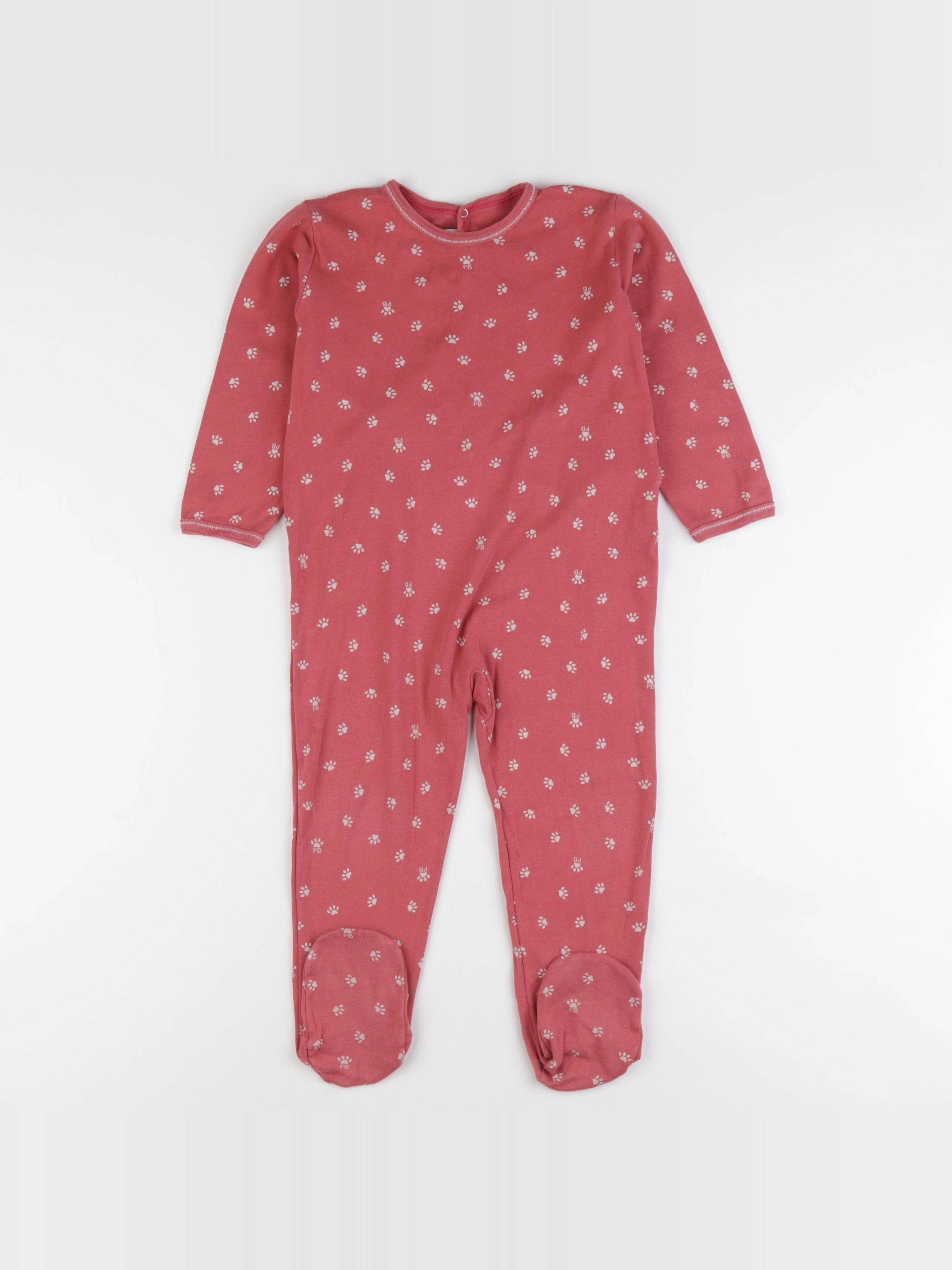 Petit Bateau - pyjama coton rose - 36 mois