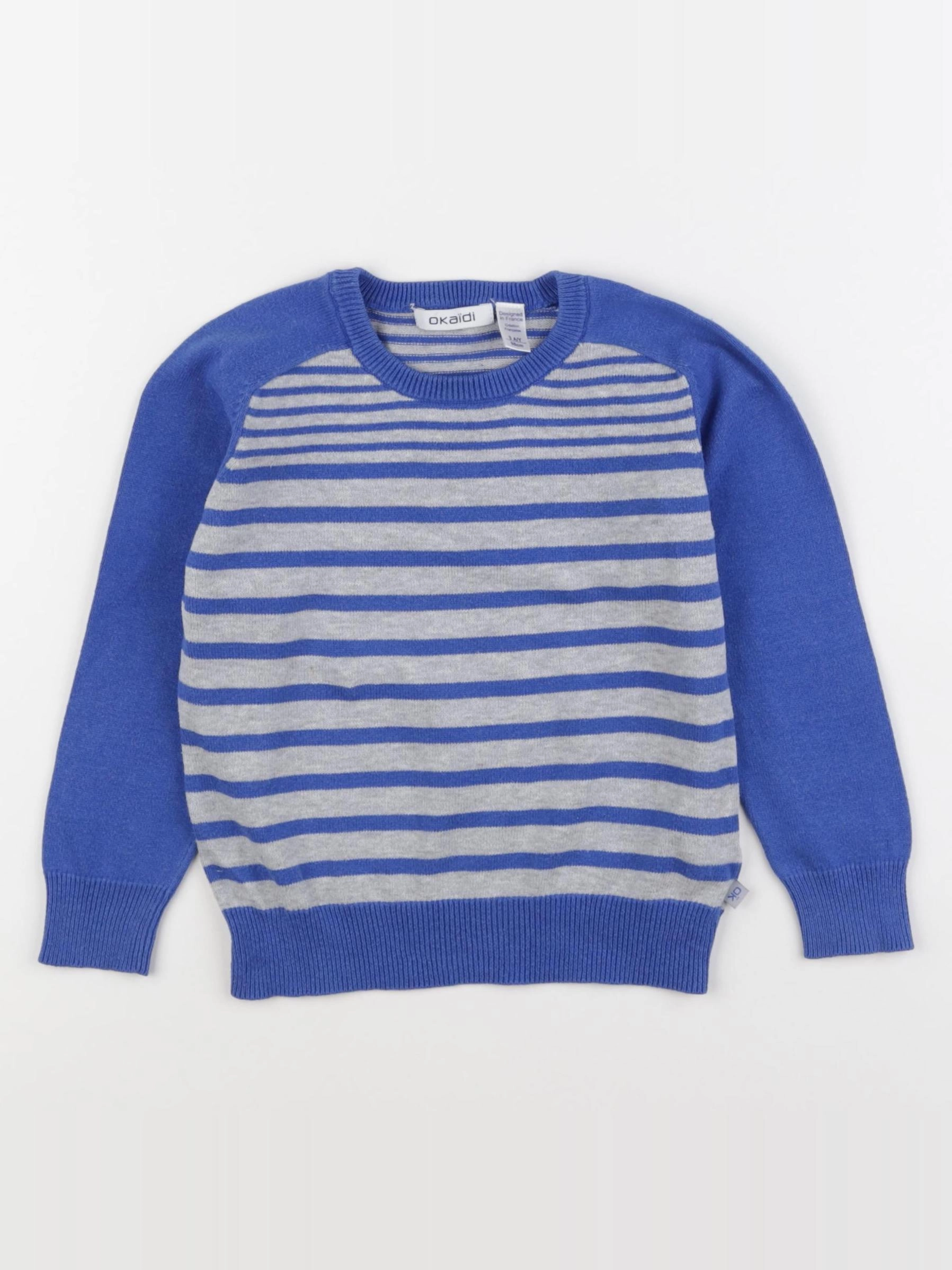 Okaidi - pull bleu - 3 ans