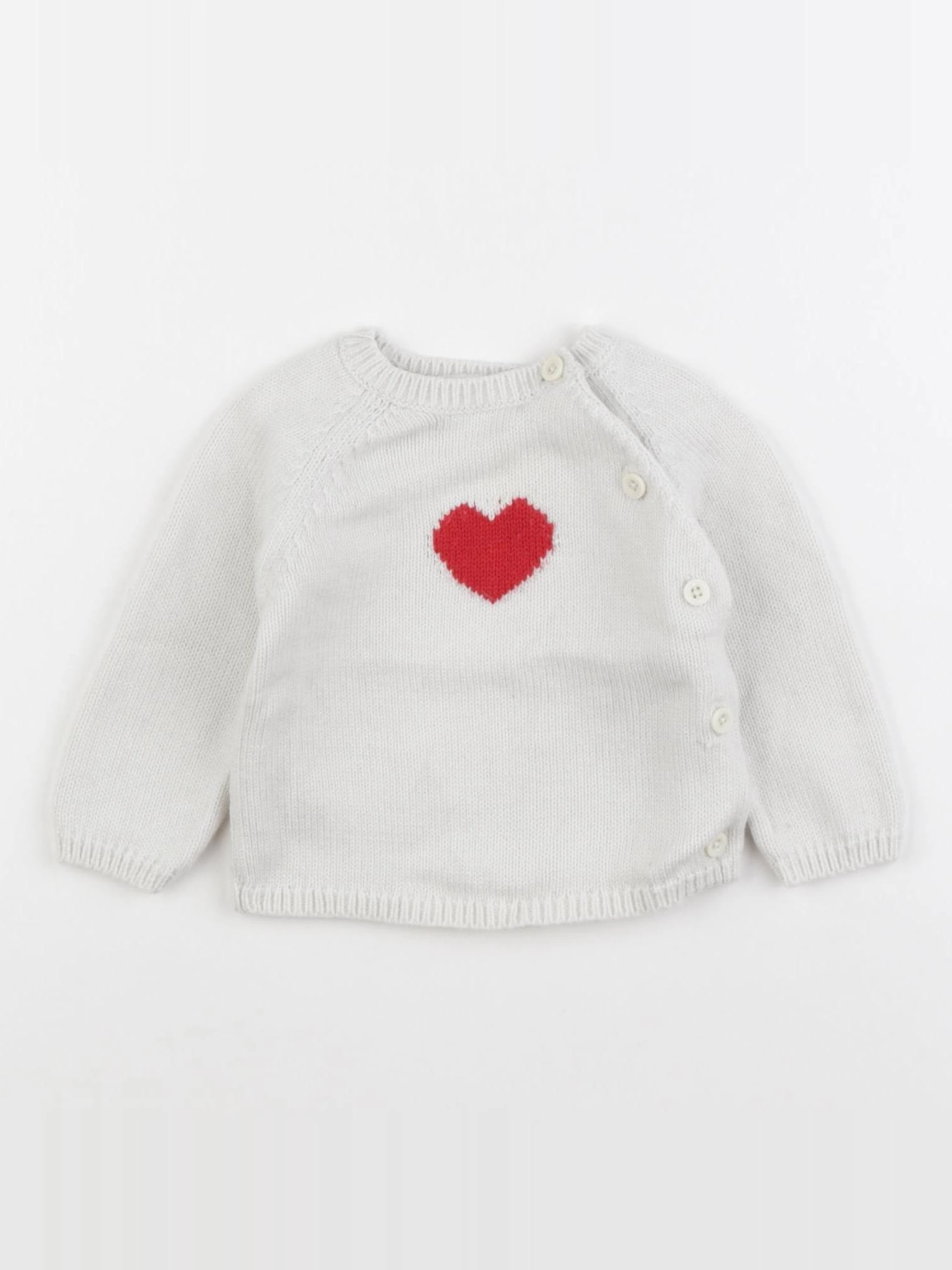 Petit Bateau - pull beige - 6 mois
