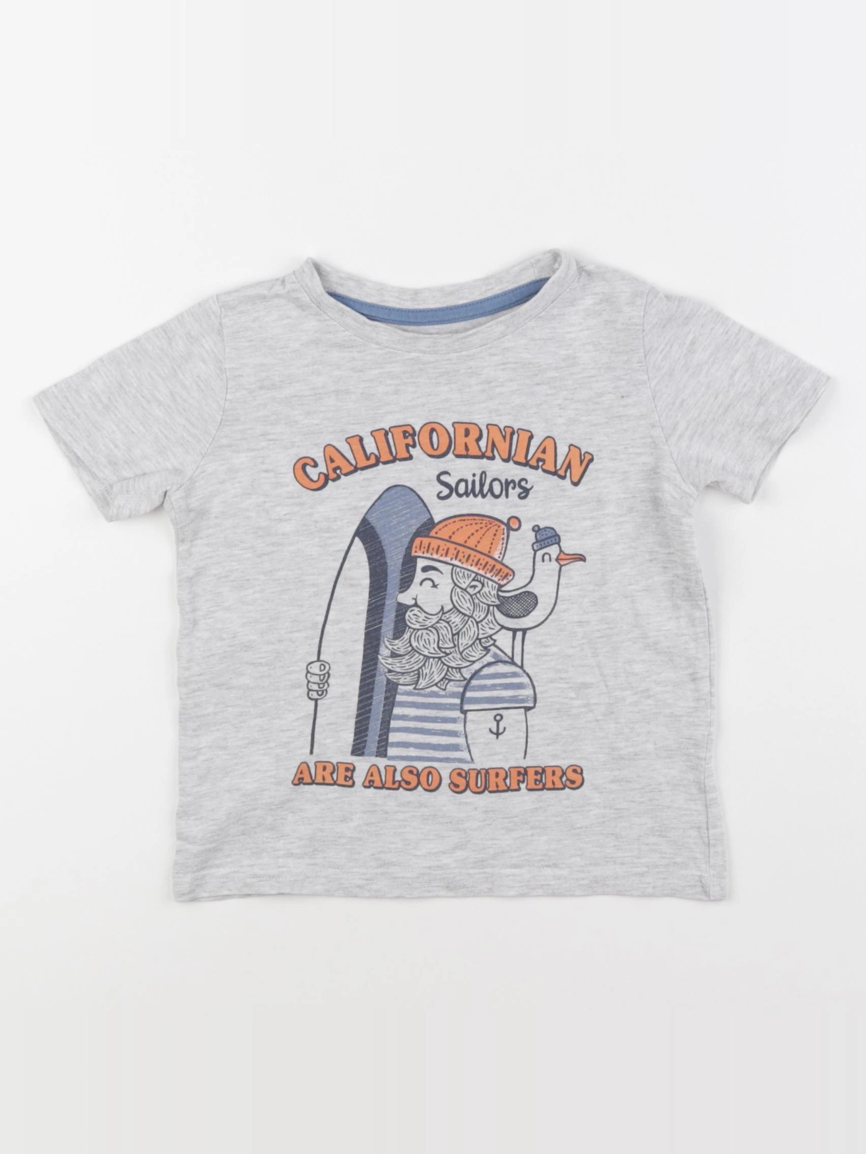 Vertbaudet - tee-shirt gris - 2 ans