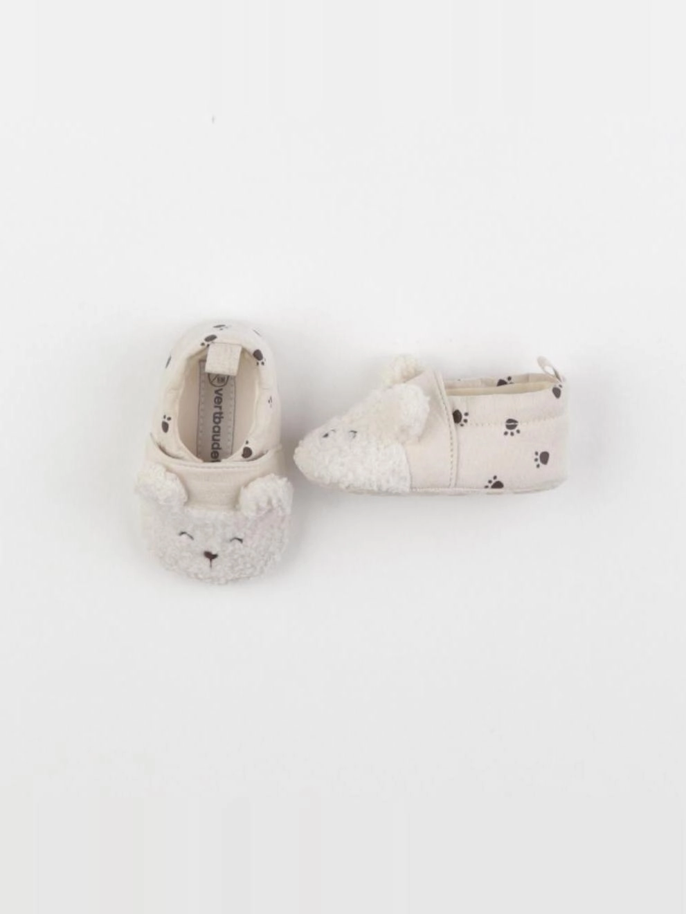 Vertbaudet - chaussons beige - pointure 17
