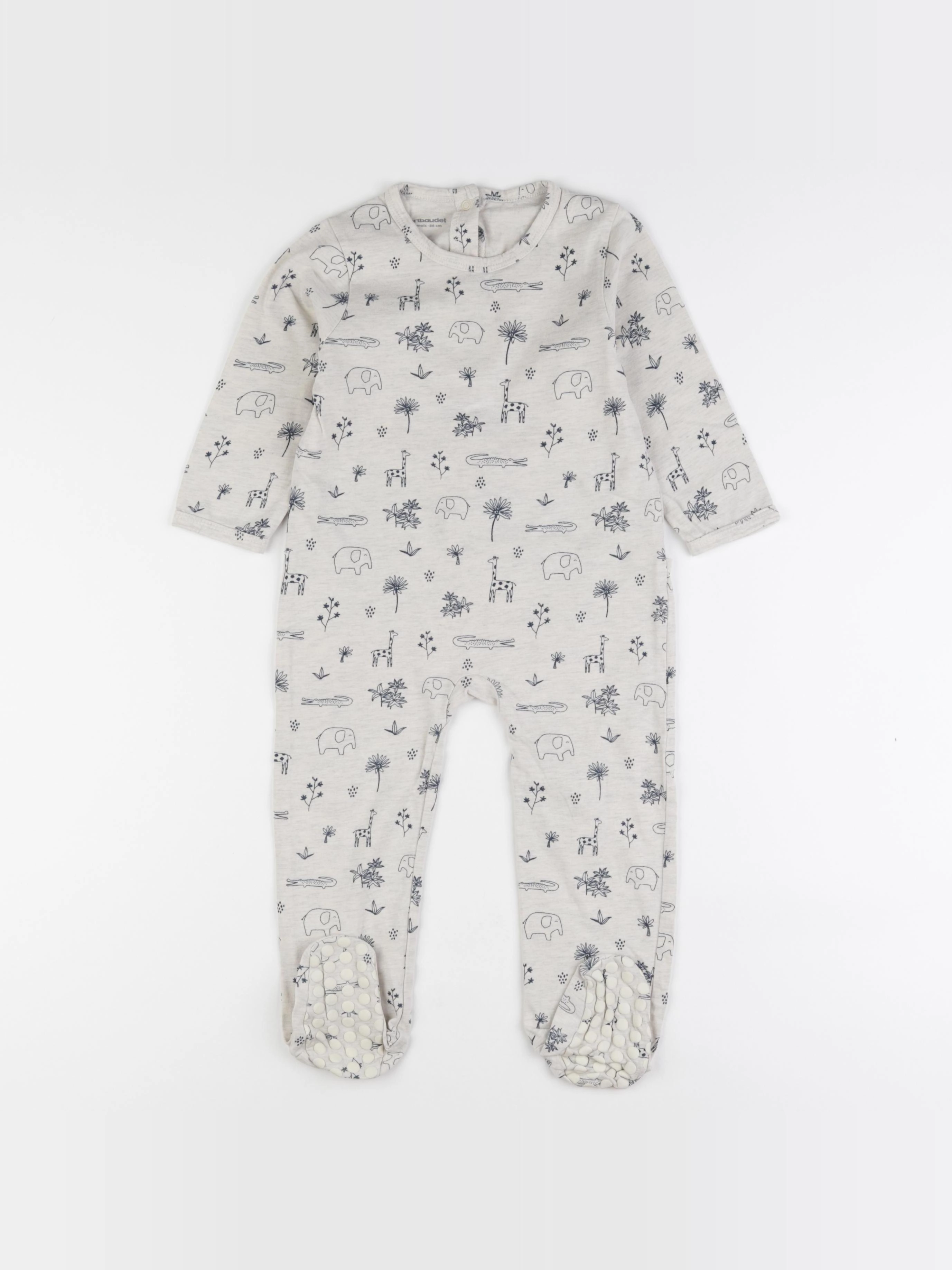 Vertbaudet - pyjama coton beige - 24 mois