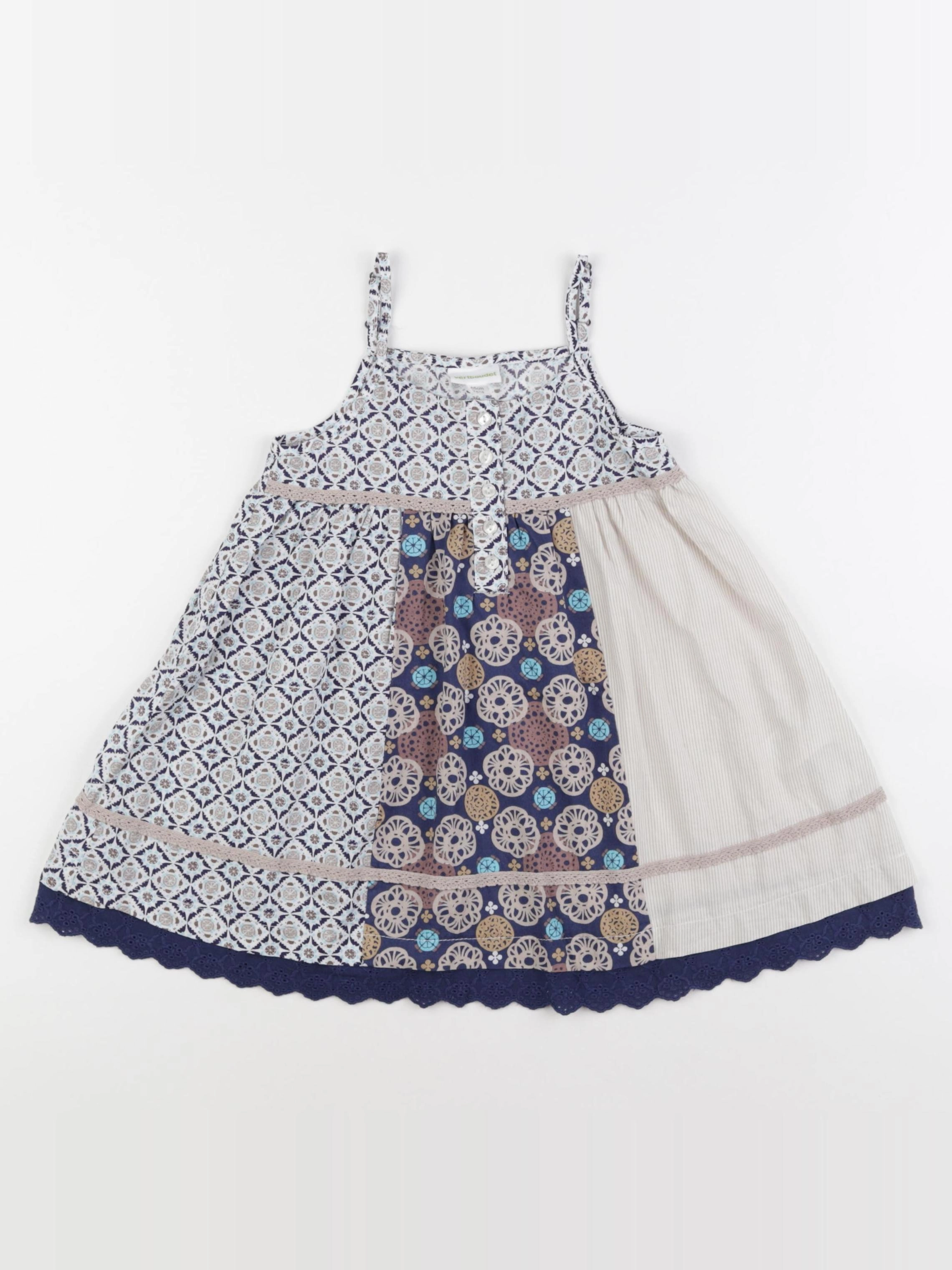 Vertbaudet - robe multicolore - 2 ans