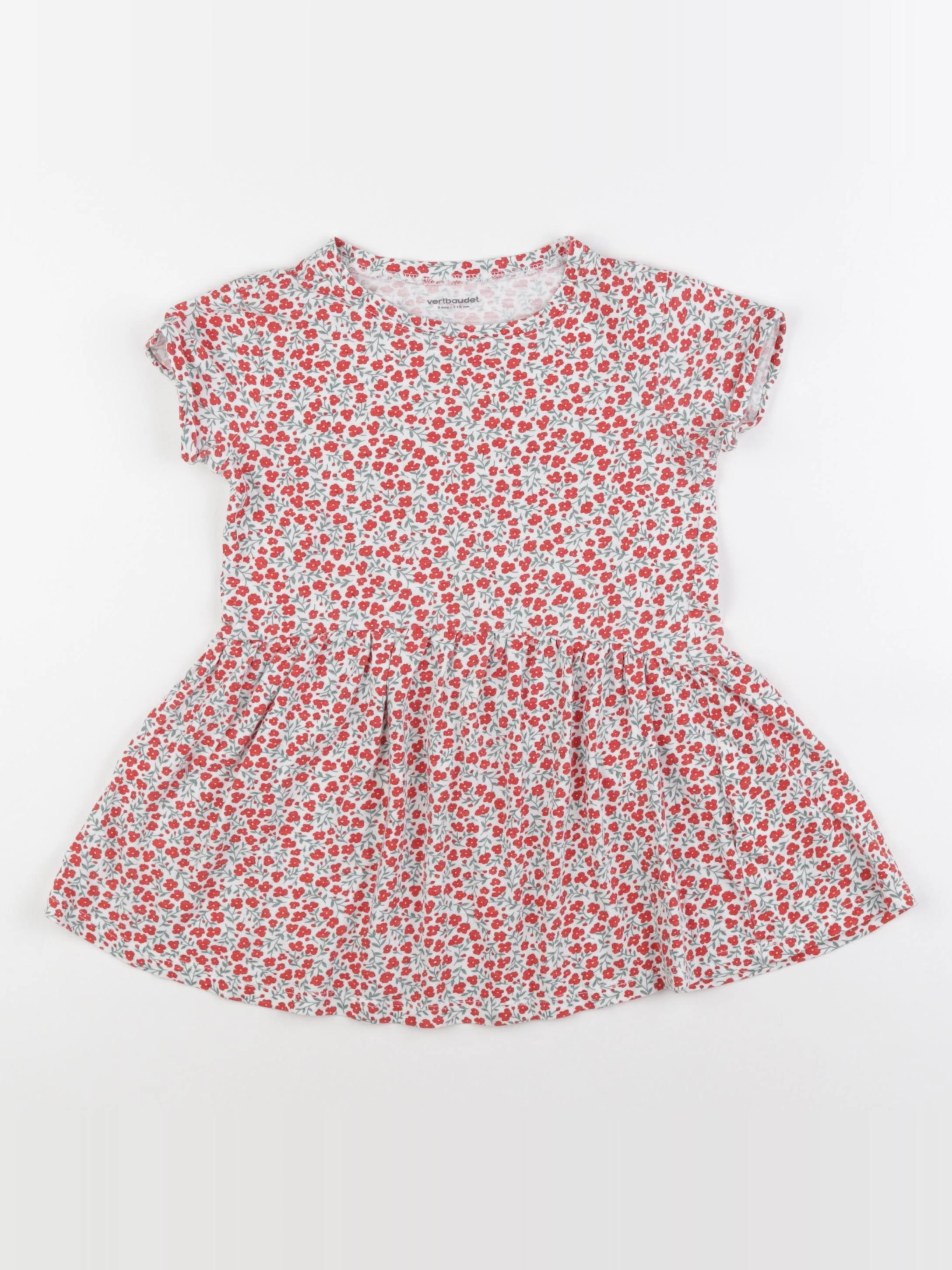 Vertbaudet - blouse rouge - 5 ans