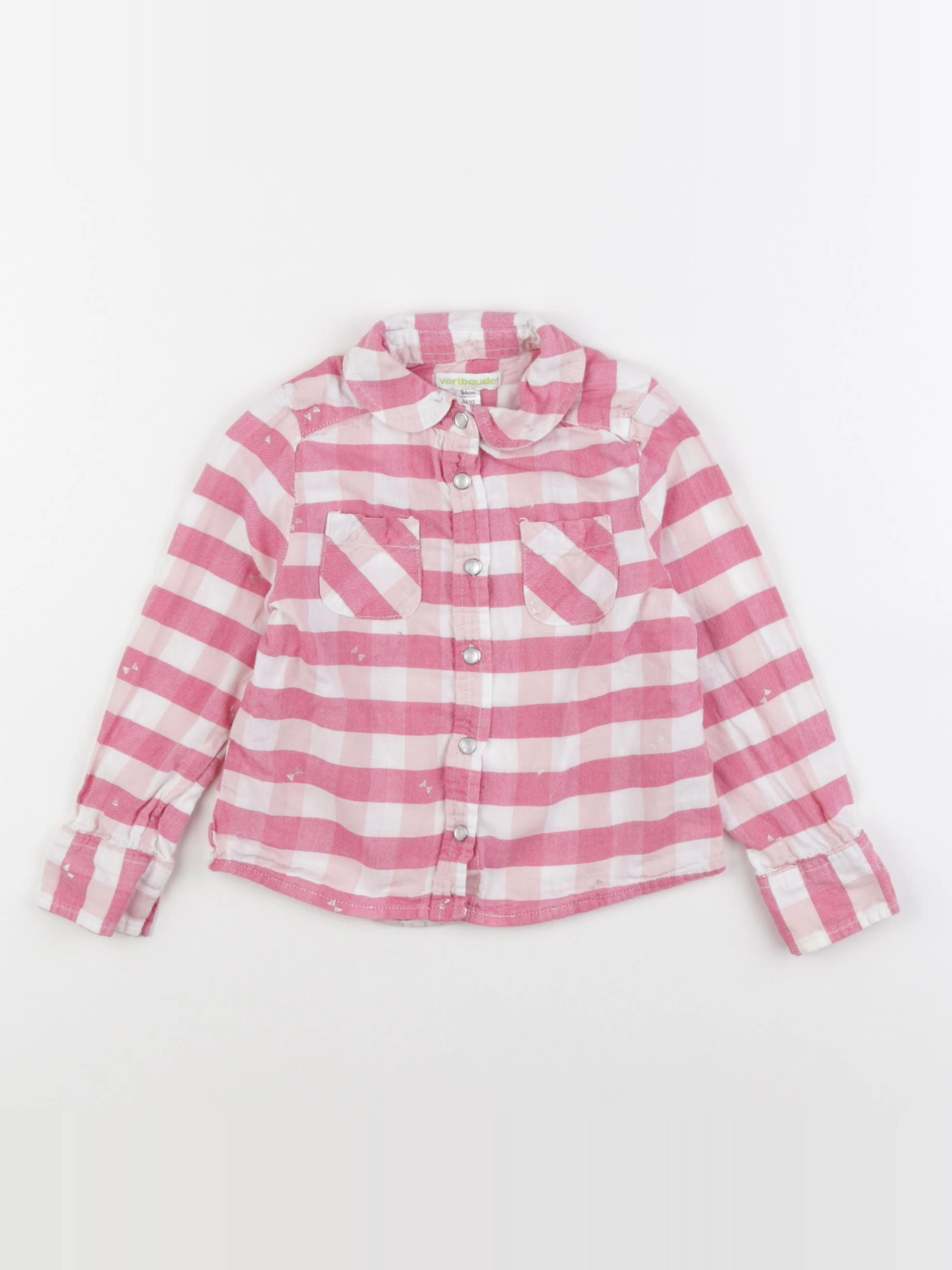 Vertbaudet - chemise rose - 3 ans