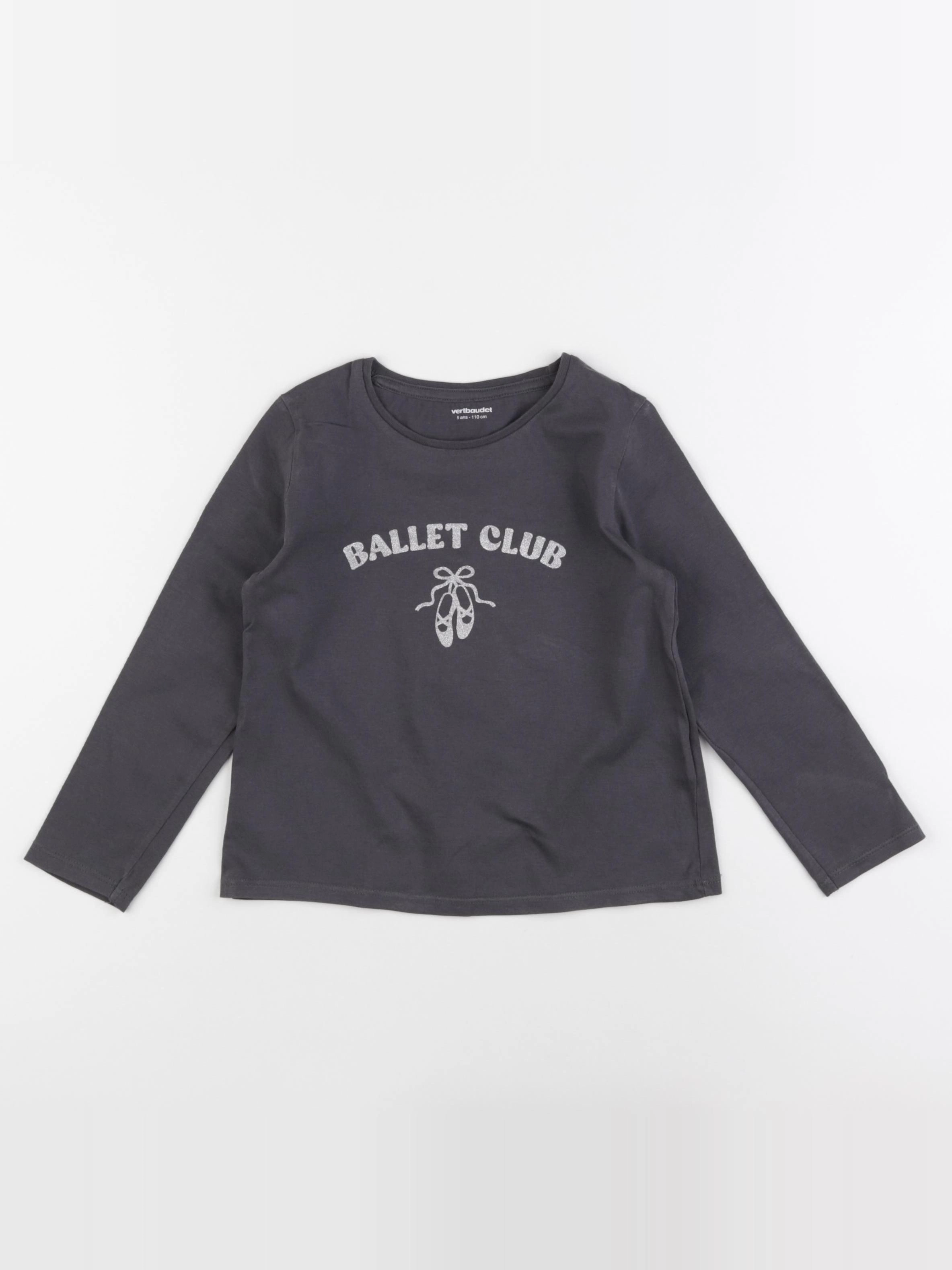 Vertbaudet - tee-shirt gris - 5 ans