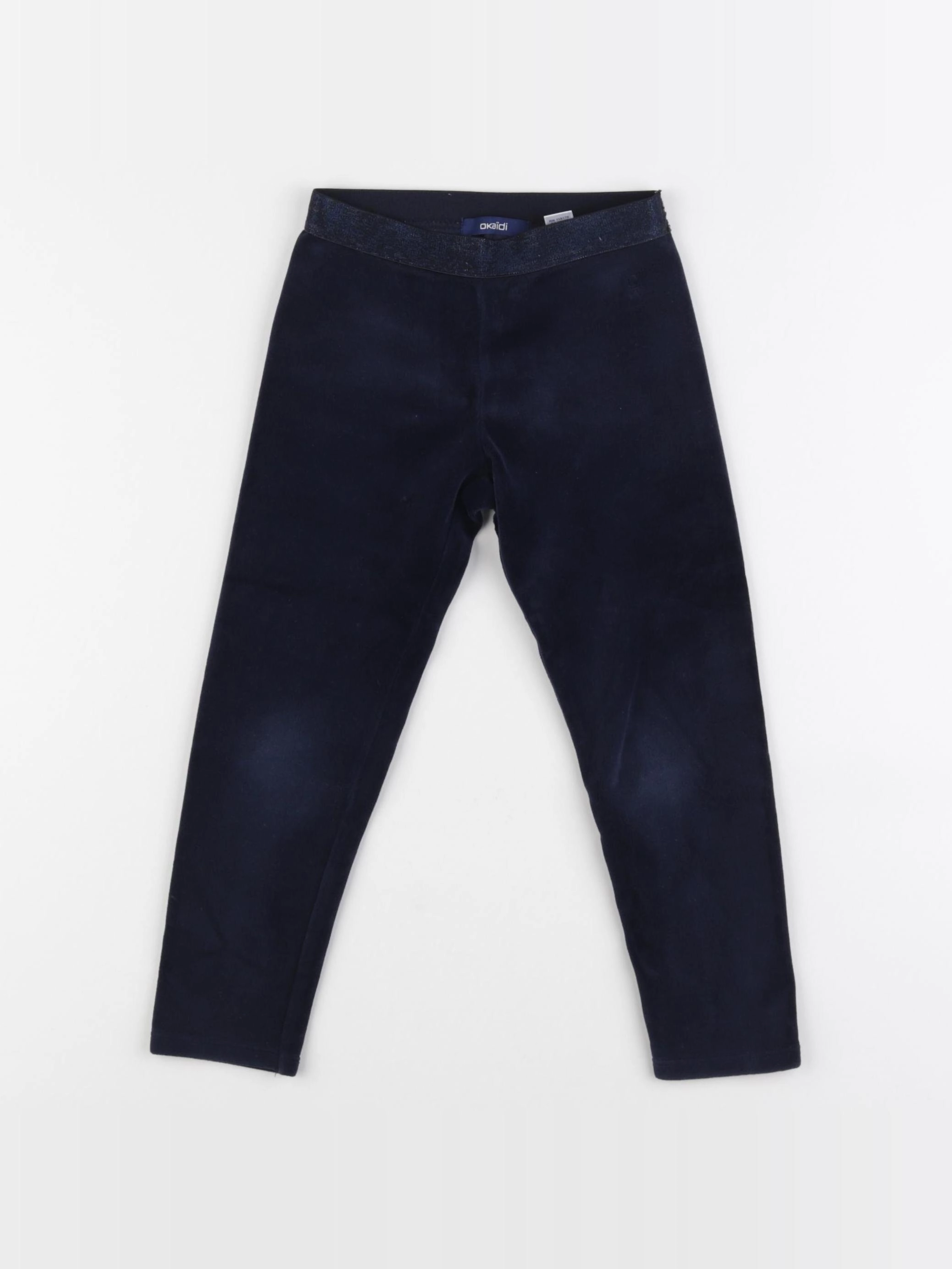 Okaidi - legging velours  bleu - 5 ans