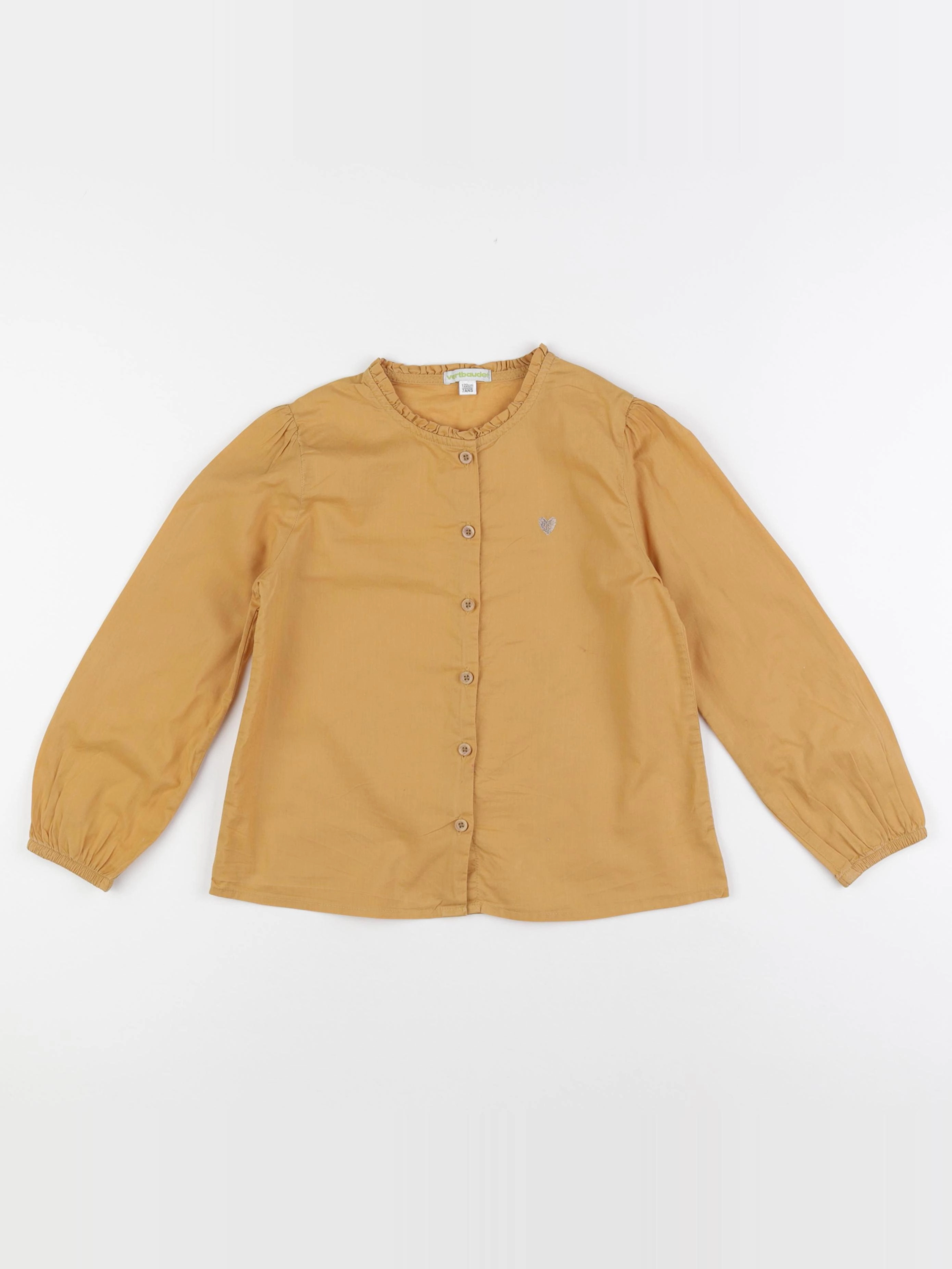 Vertbaudet - blouse jaune - 7 ans