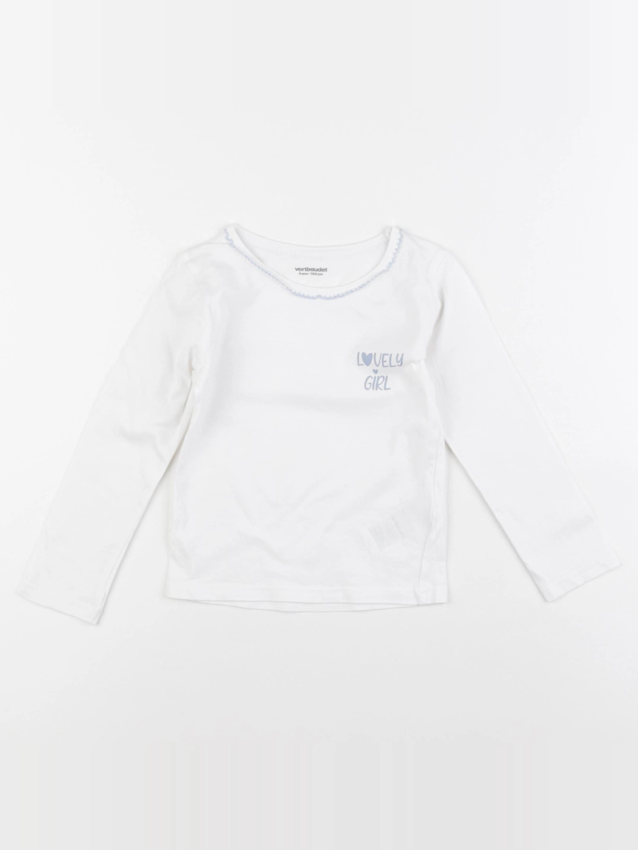 Vertbaudet - maillot de corps bleu - 4 ans
