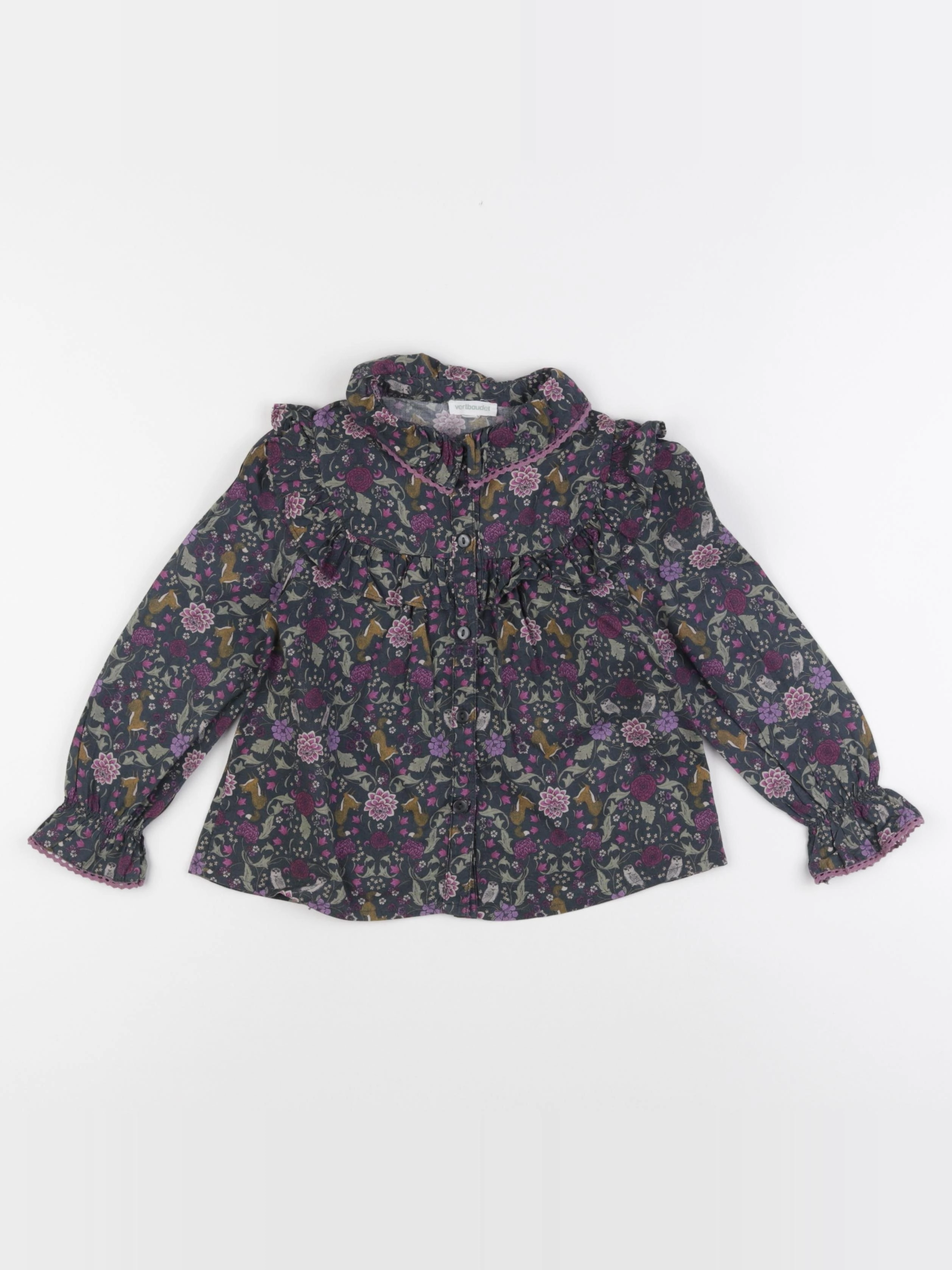 Vertbaudet - blouse vert - 4 ans