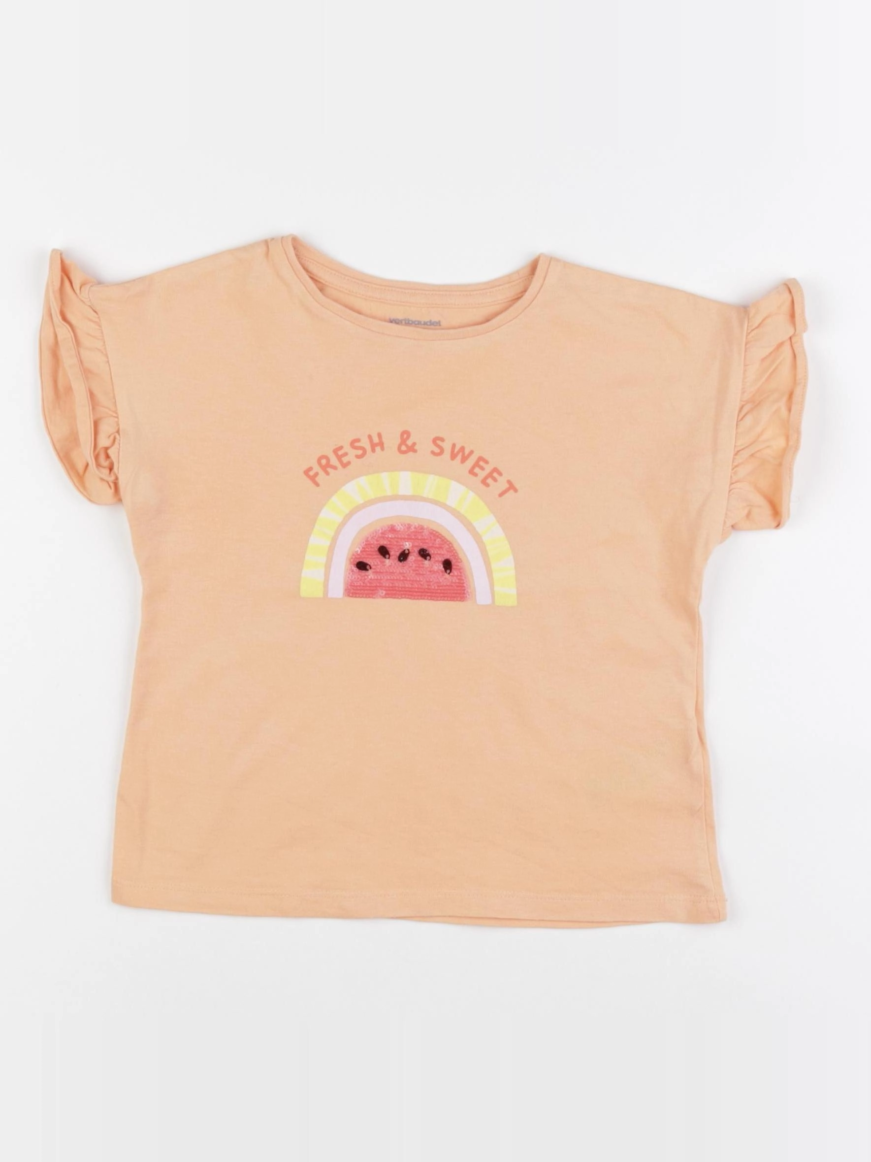 Vertbaudet - tee-shirt orange - 4 ans